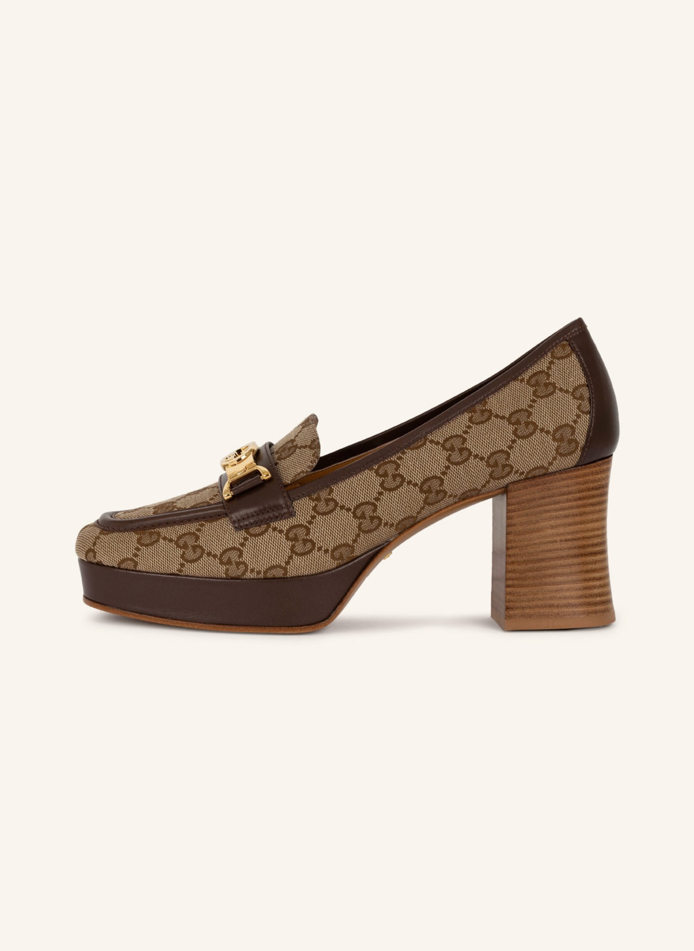 GUCCI Mocassin: 9763 BEIGE EBONY/N.ACERO