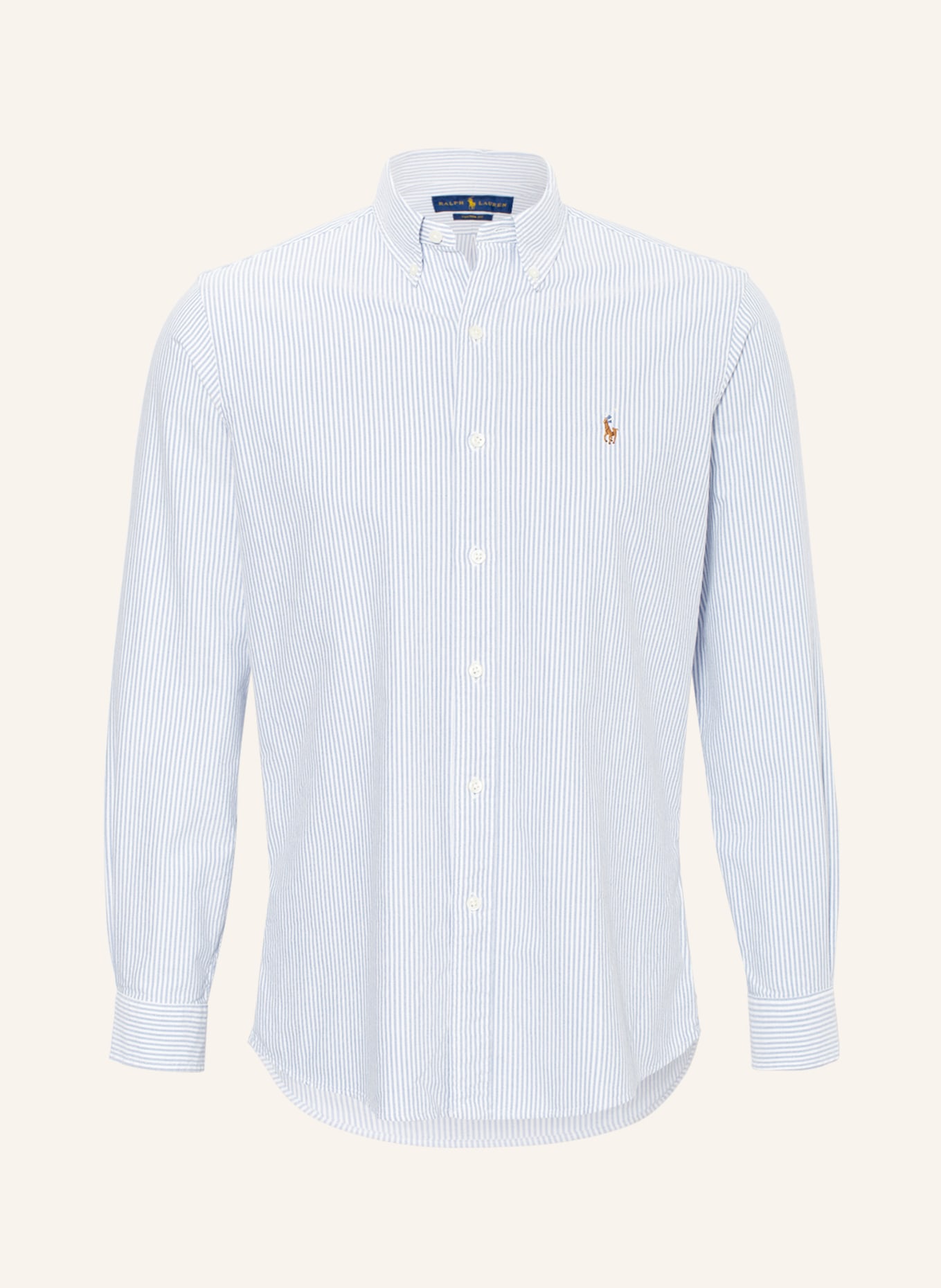 POLO RALPH LAUREN Hemd Custom Fit, Farbe: WEISS/ HELLBLAU (Bild 1)