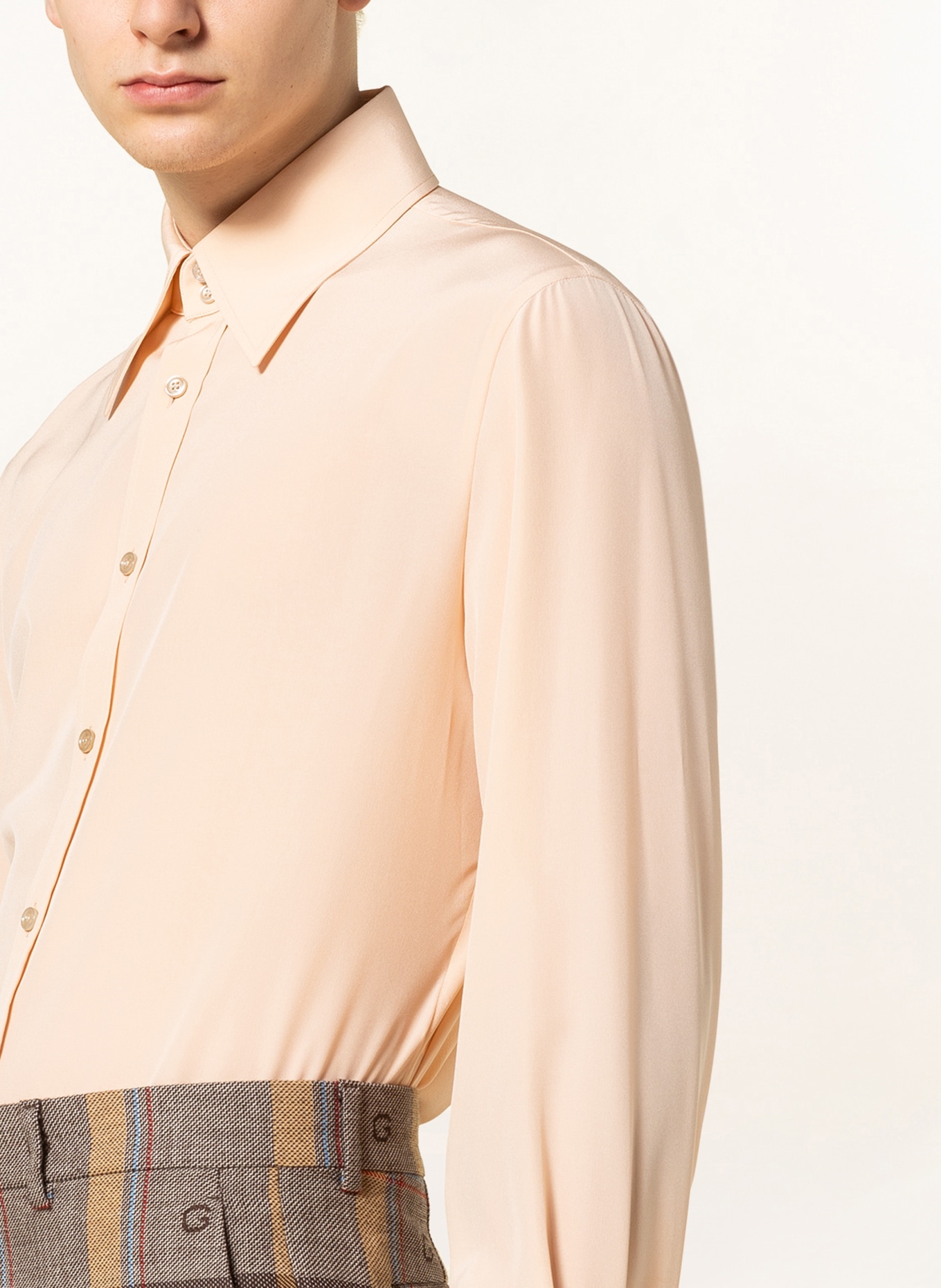GUCCI Silk shirt comfort fit, Color: LIGHT ORANGE (Image 4)