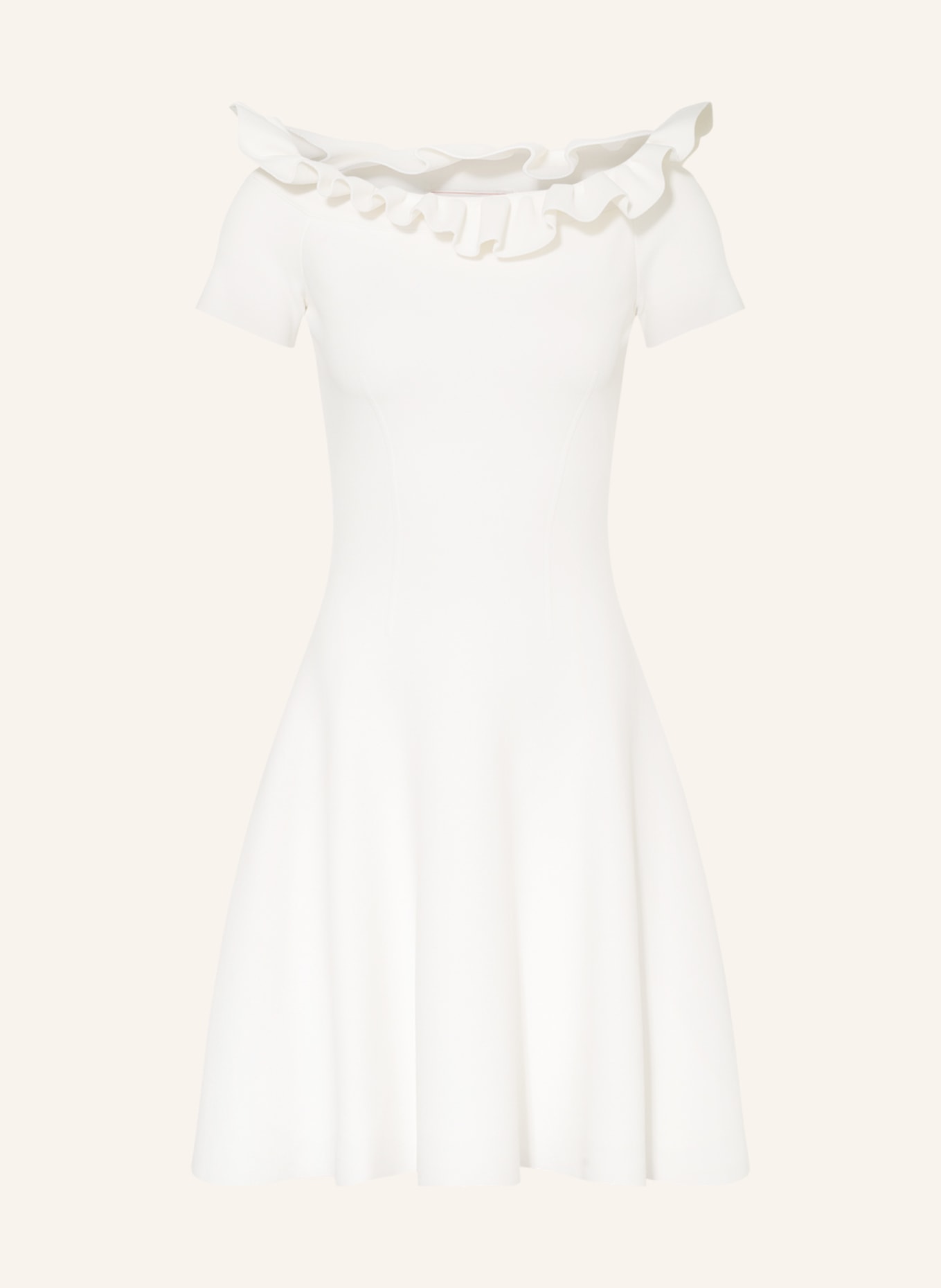 Alexander McQUEEN Dress with frill trim, Color: CREAM (Image 1)