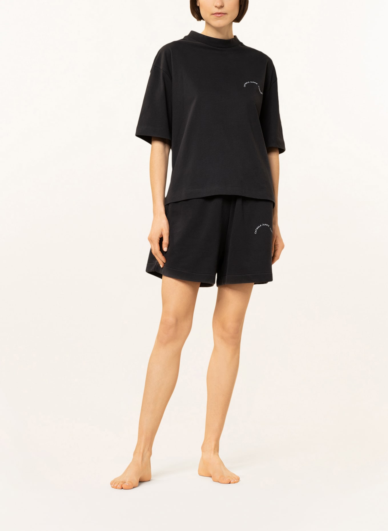 CATWALK JUNKIE Lounge shirt SLOW DOWN: DARK GRAY