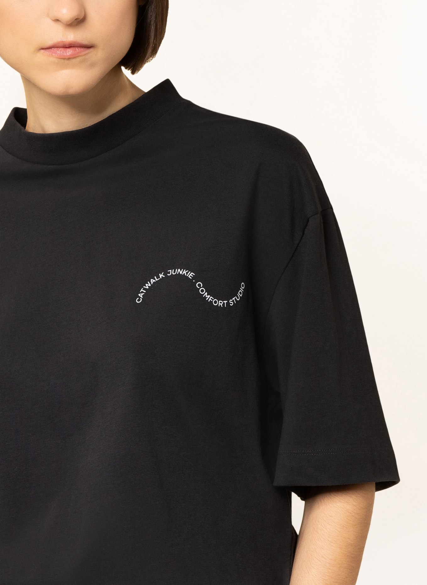 CATWALK JUNKIE Lounge shirt SLOW DOWN: DARK GRAY