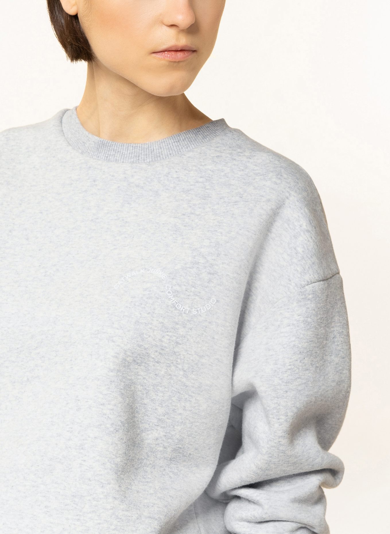 CATWALK JUNKIE Lounge sweatshirt BE GOOD DO GOOD: LIGHT GRAY