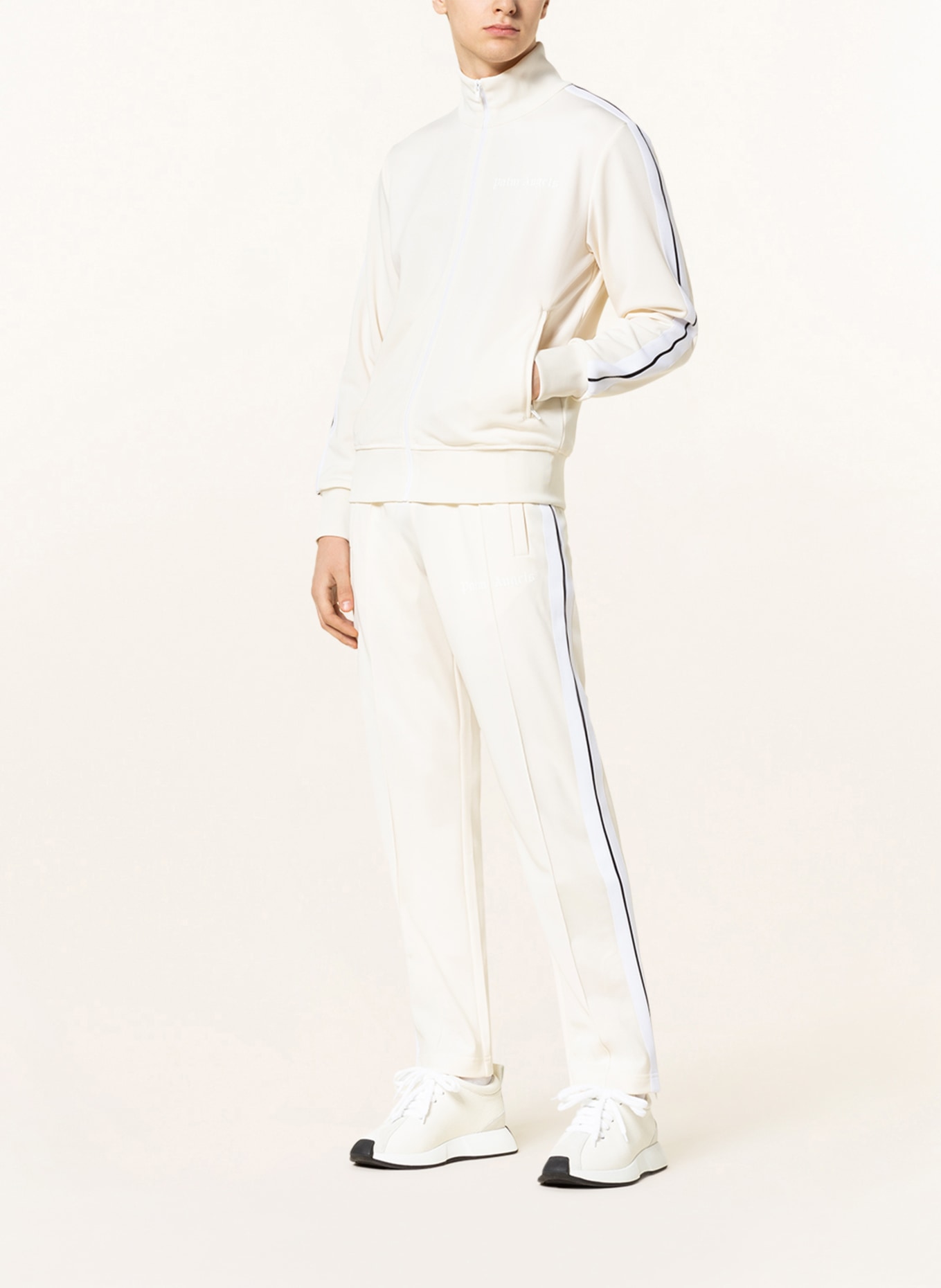 Palm Angels Training jacket with tuxedo stripe , Color: WHITE/ BLACK/ ECRU (Image 2)