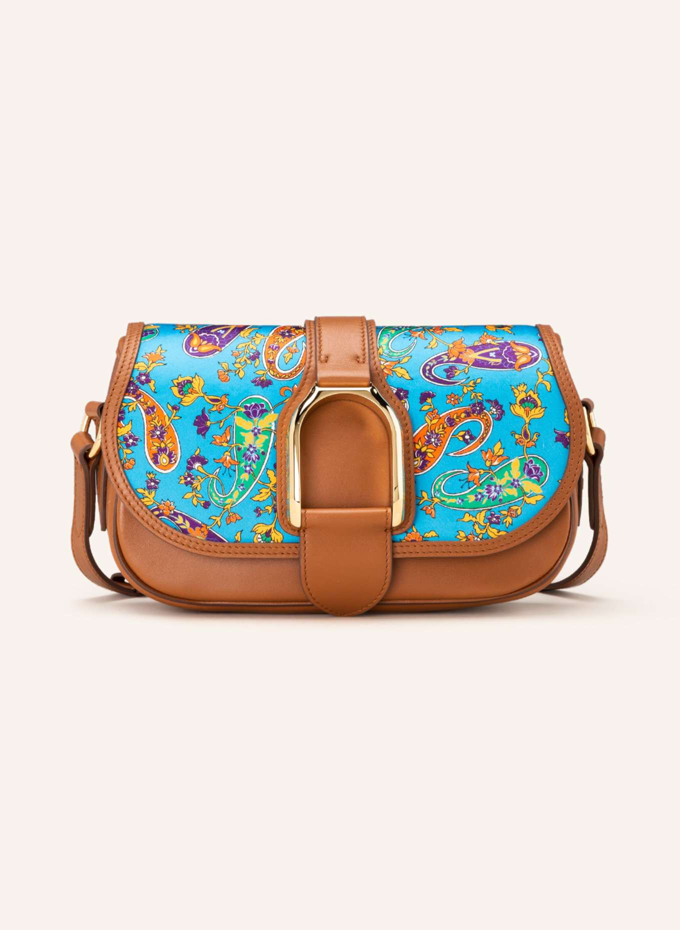 RALPH LAUREN Collection Shoulder bag, Color: BROWN/ NEON BLUE/ ORANGE (Image 1)
