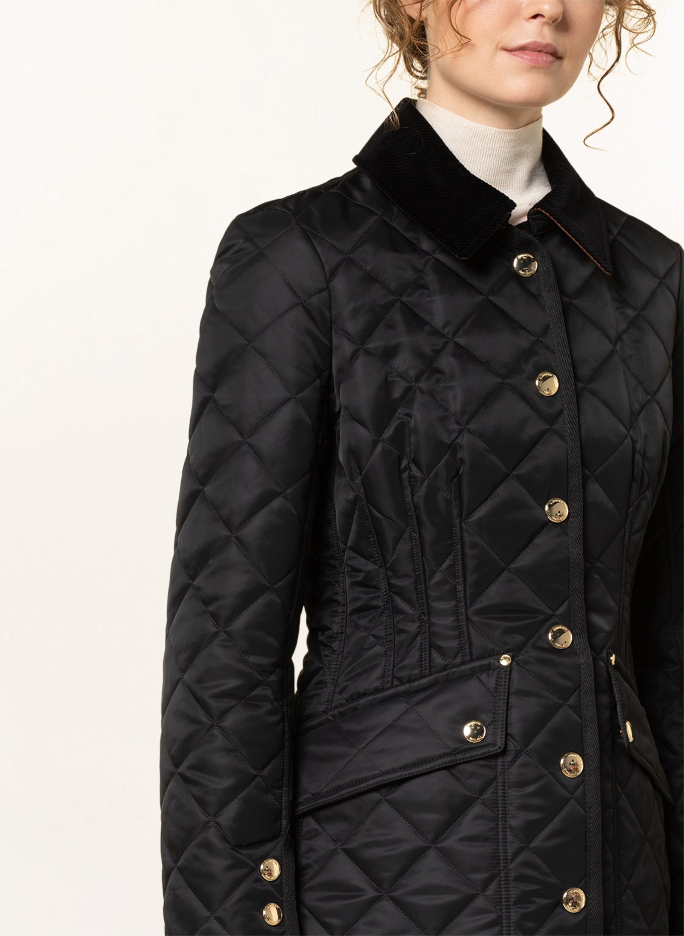 BURBERRY Quilted jacket, Color: BLACK (Image 4)