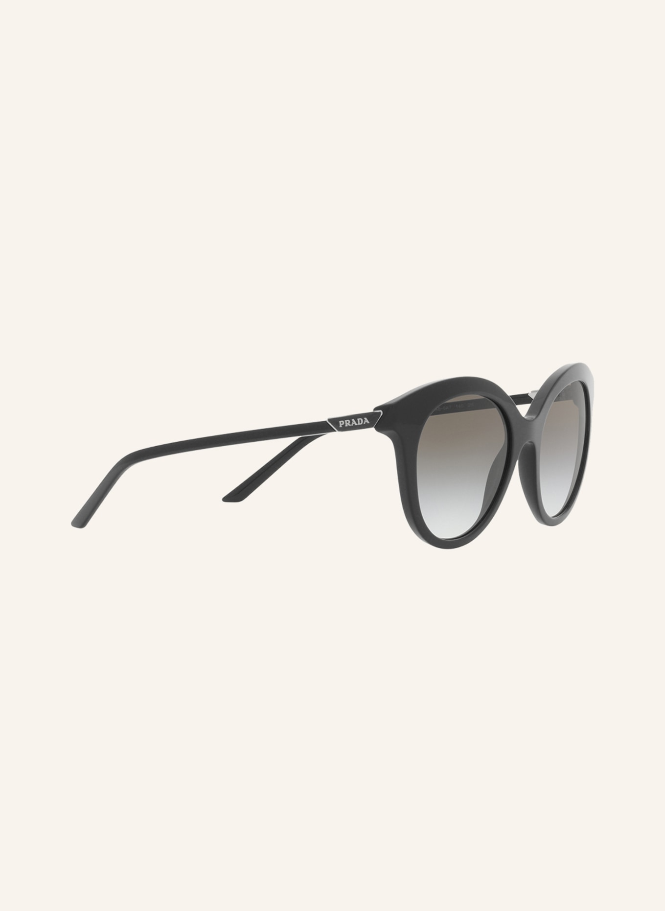 PRADA Sunglasses PR 02YS, Color: 1AB0A751 - BLACK/ GRAY GRADIENT (Image 3)