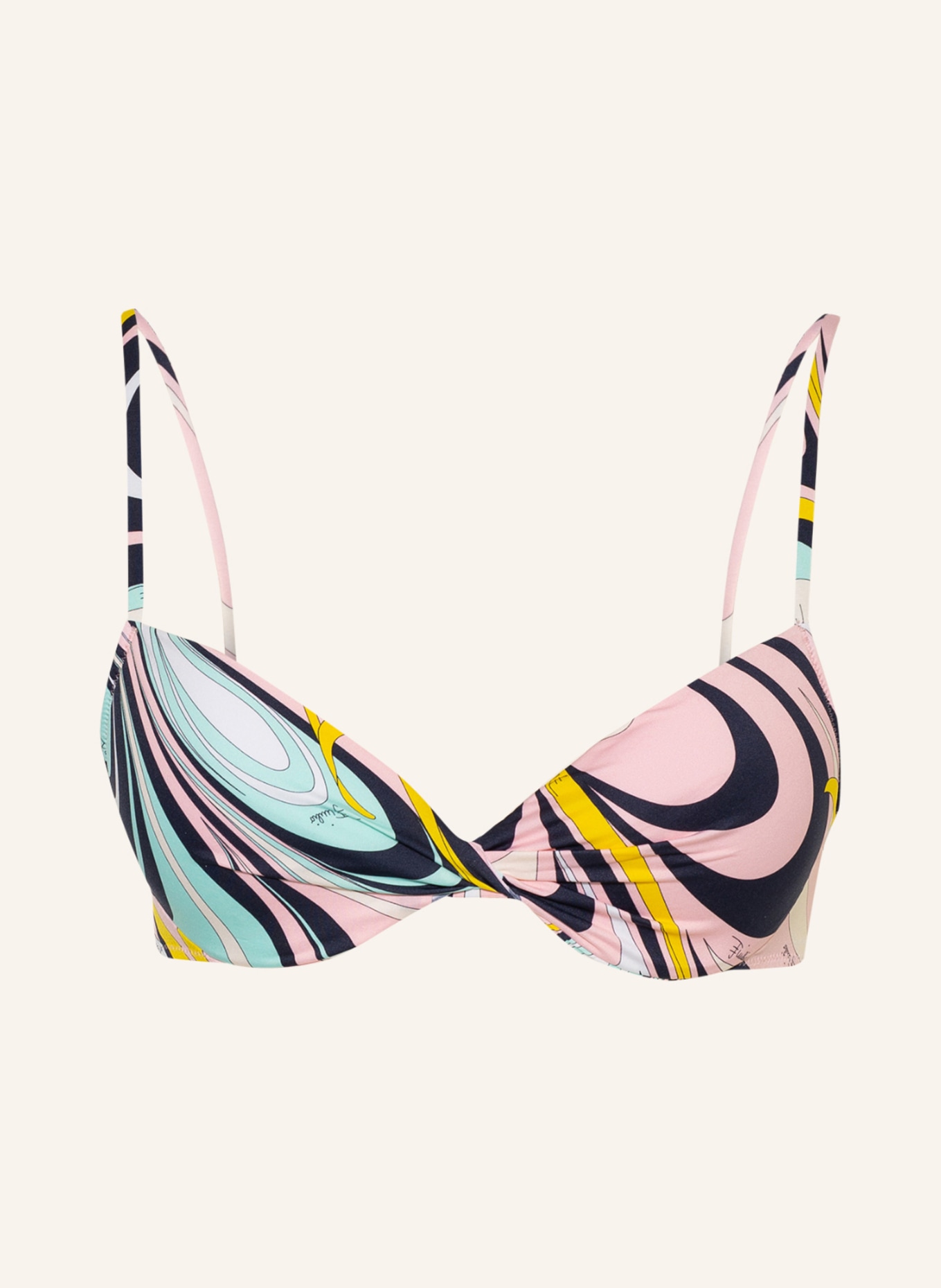 PUCCI Triangle bikini top , Color: PINK/ MINT/ YELLOW (Image 1)