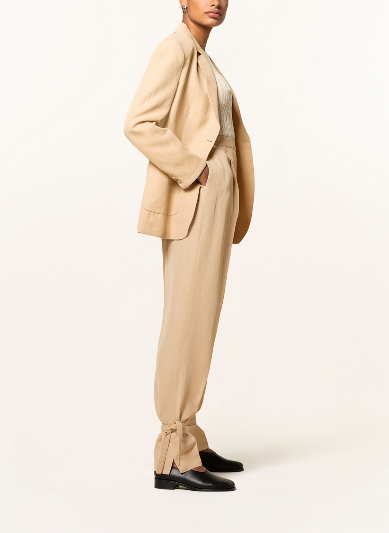 FABIANA FILIPPI Hose mit Leinen, Farbe: BEIGE (Bild 4)