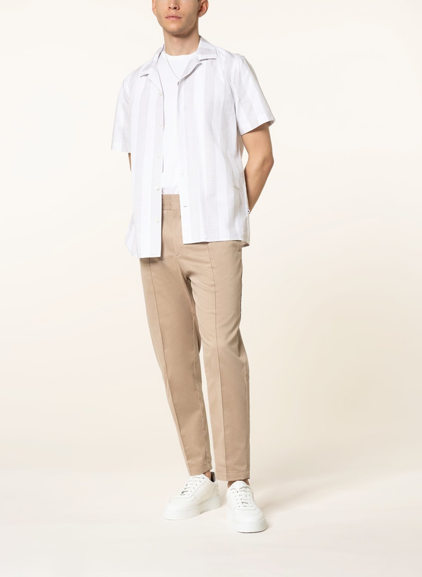NN.07 Resort shirt MIYAGI regular fit, Color: WHITE/ GRAY (Image 2)