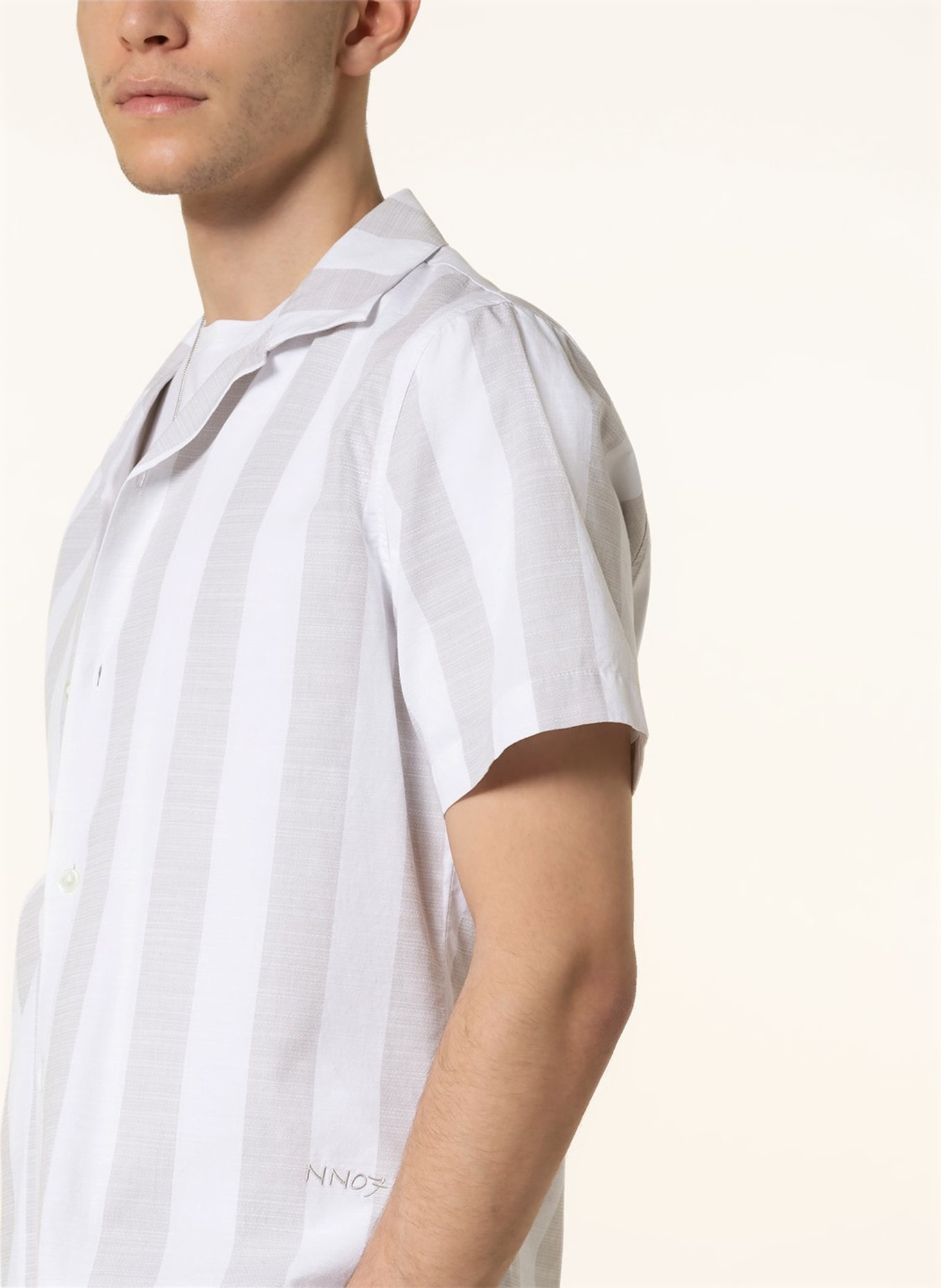 NN.07 Resort shirt MIYAGI regular fit, Color: WHITE/ GRAY (Image 4)