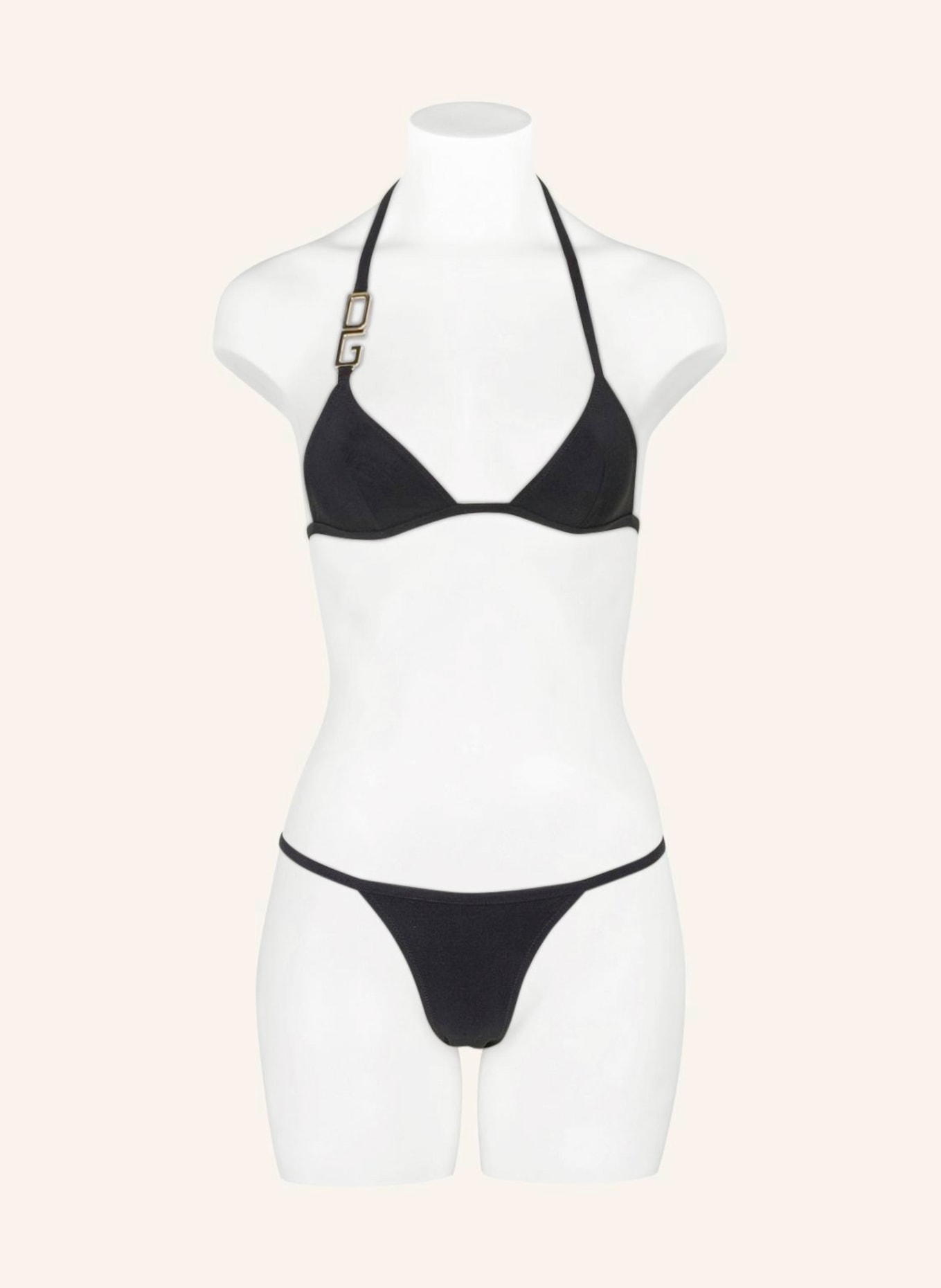 DOLCE & GABBANA Triangle bikini, Color: BLACK (Image 2)