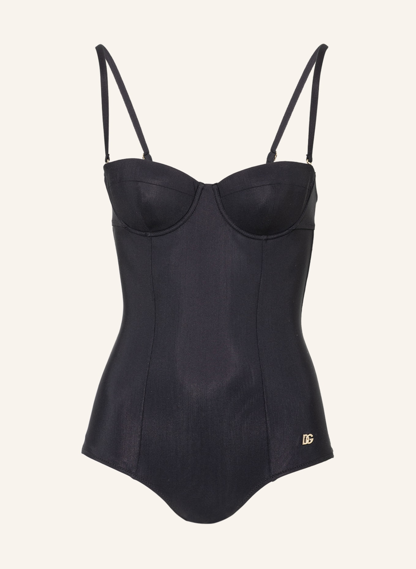 DOLCE & GABBANA Bandeau swimsuit, Color: BLACK (Image 1)