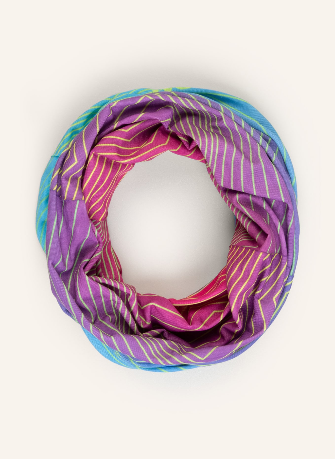 P.A.C. Multifunctional scarf, Color: TURQUOISE/ LIGHT PURPLE/ PINK (Image 2)