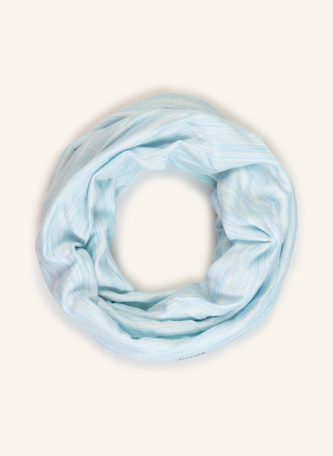 P.A.C. Multifunctional scarf made of merino wool, Color: TURQUOISE/ WHITE (Image 2)