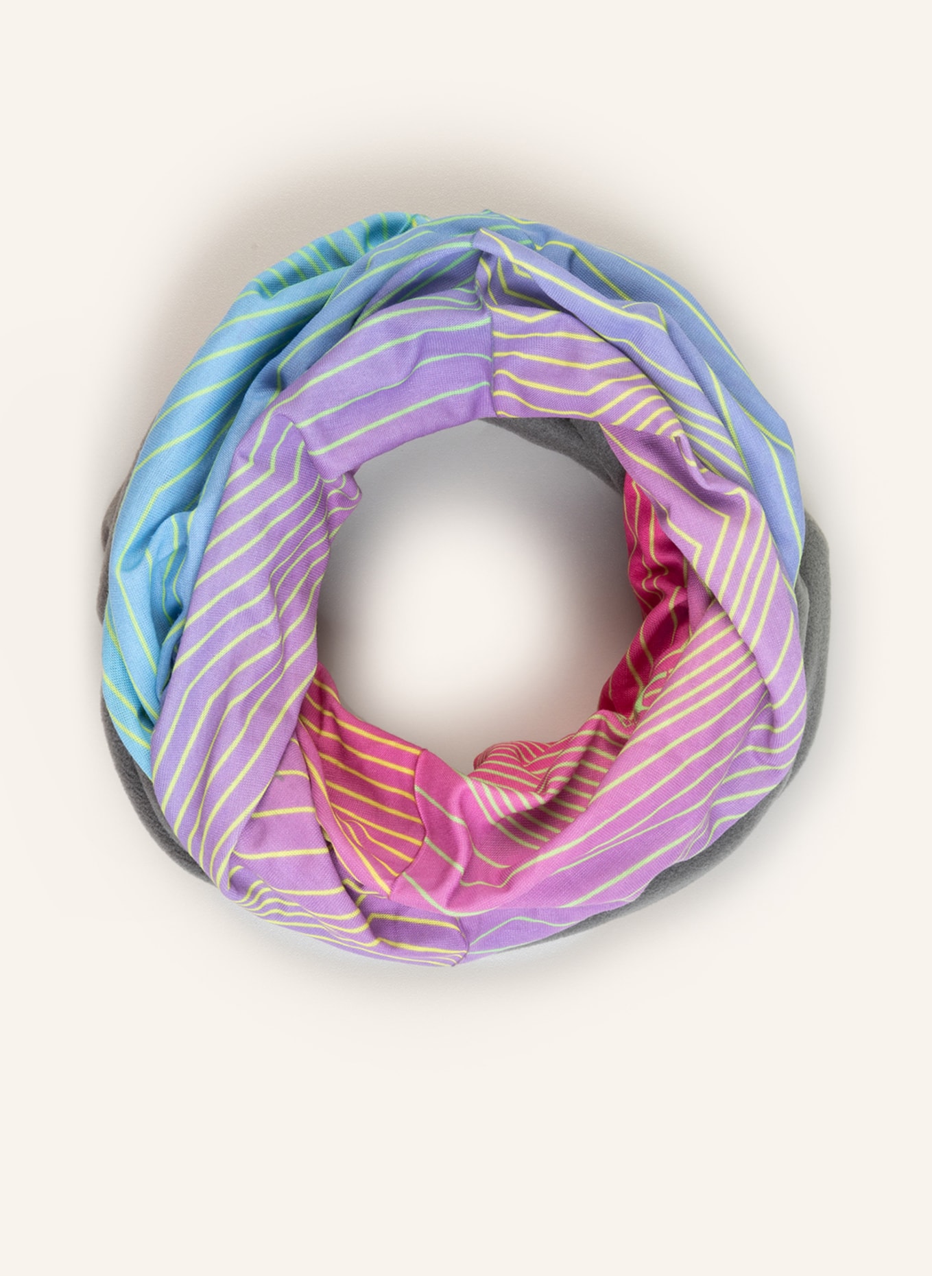 P.A.C. Multifunkční šátek, Barva: ŠEDÁ/ TYRKYSOVÁ/ NEONOVĚ ZELENÁ (Obrázek 2)