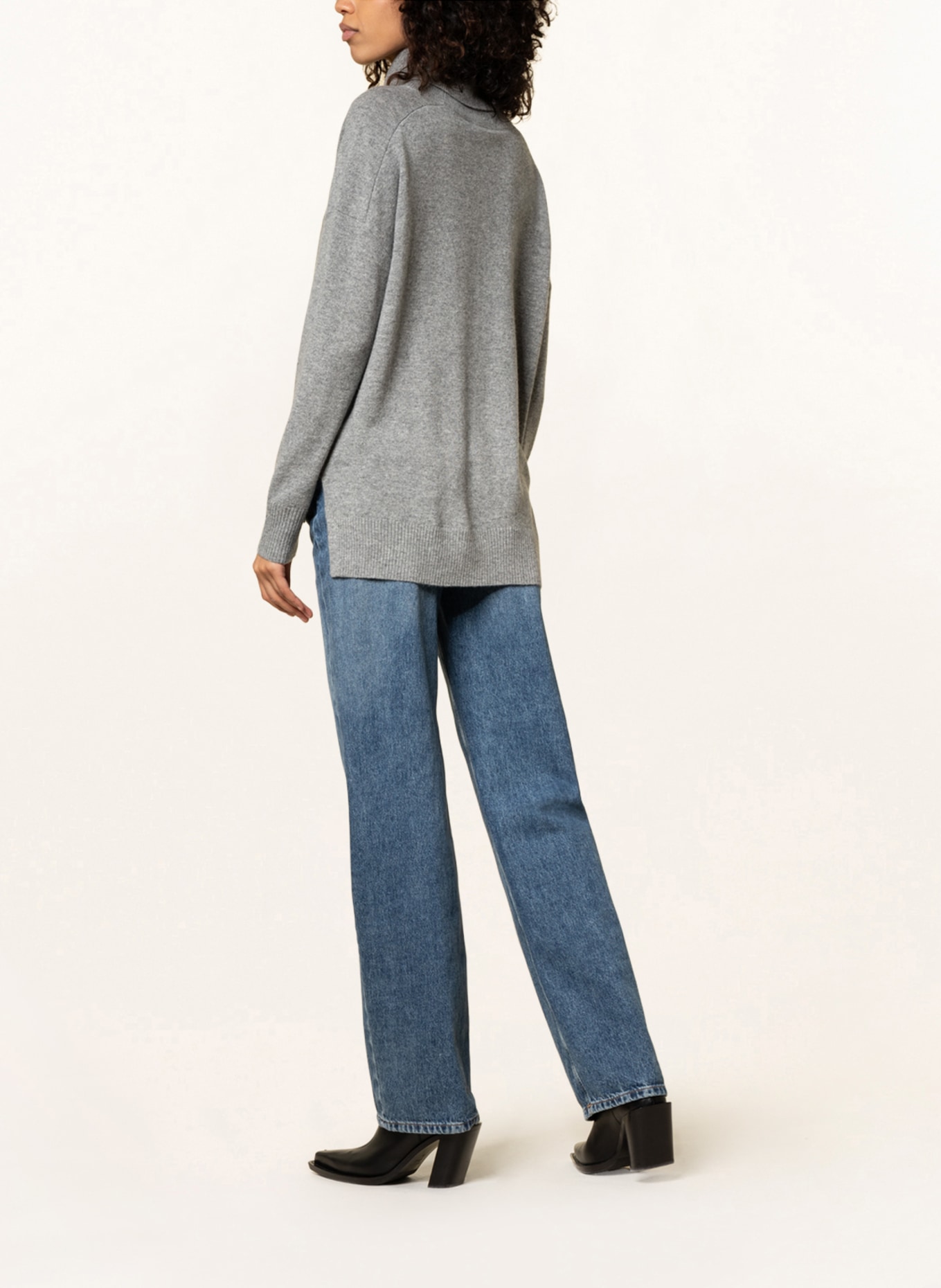 WHISTLES Cashmere sweater, Color: GRAY (Image 3)