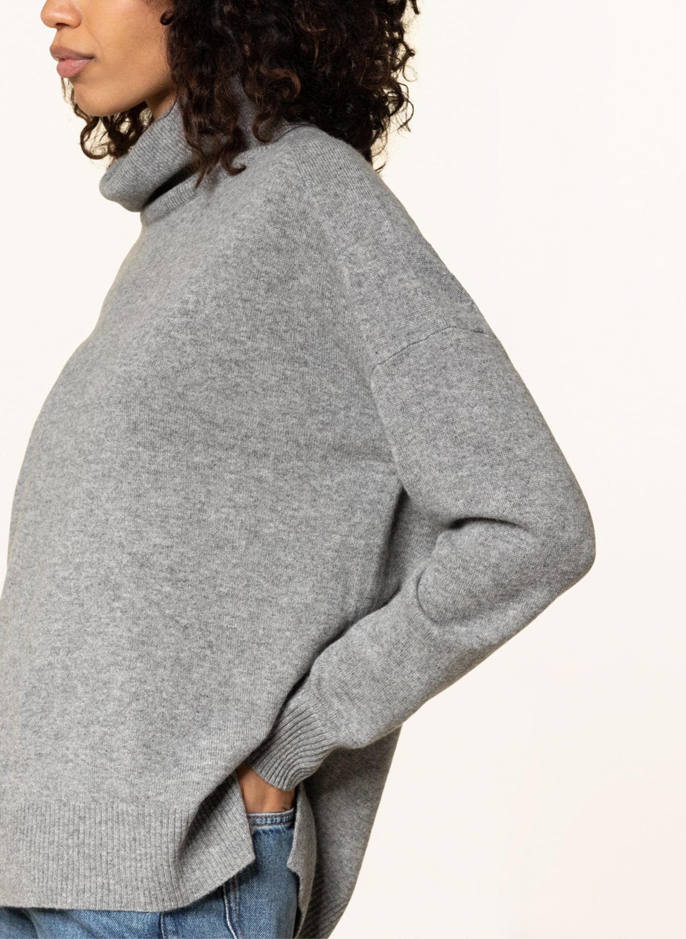 WHISTLES Cashmere sweater, Color: GRAY (Image 4)