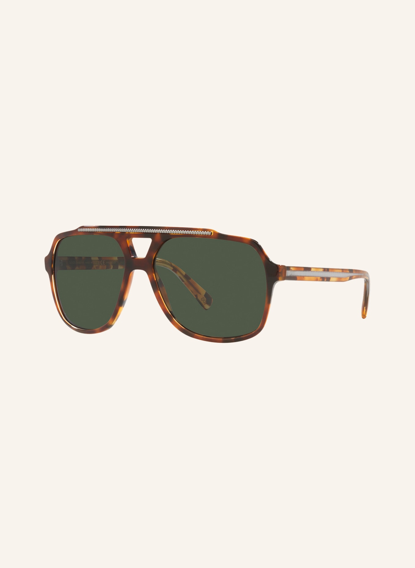 DOLCE & GABBANA Sunglasses DG4388, Color: 31699A60 - HAVANNA/ GREEN POLARIZED (Image 1)