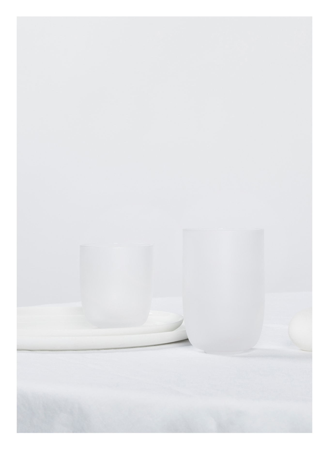 SERAX Set of 4 dinner plates BASE , Color: CREAM (Image 3)