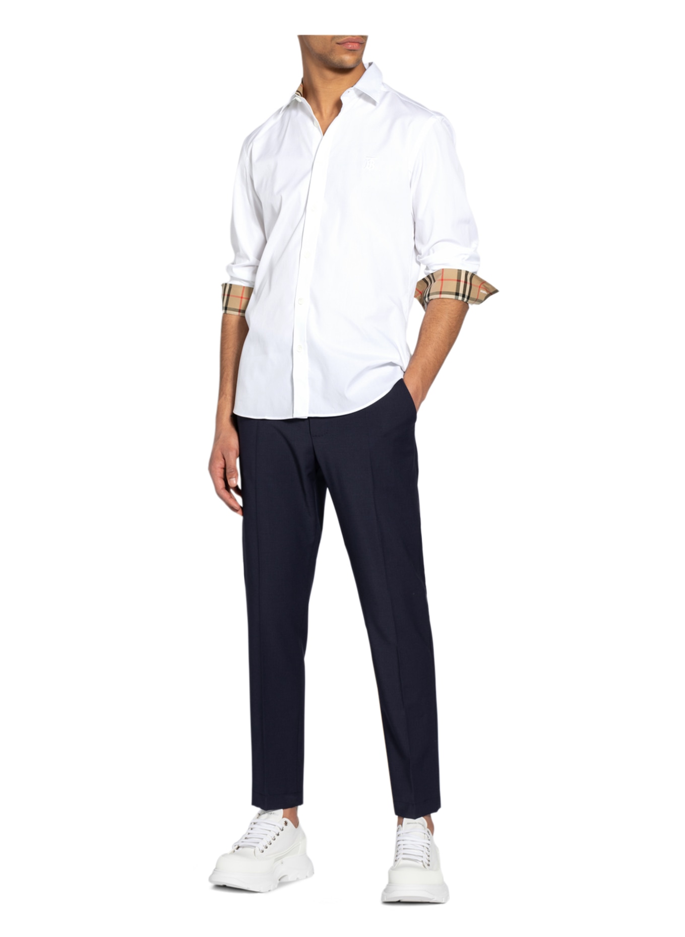 BURBERRY Shirt slim fit: WHITE
