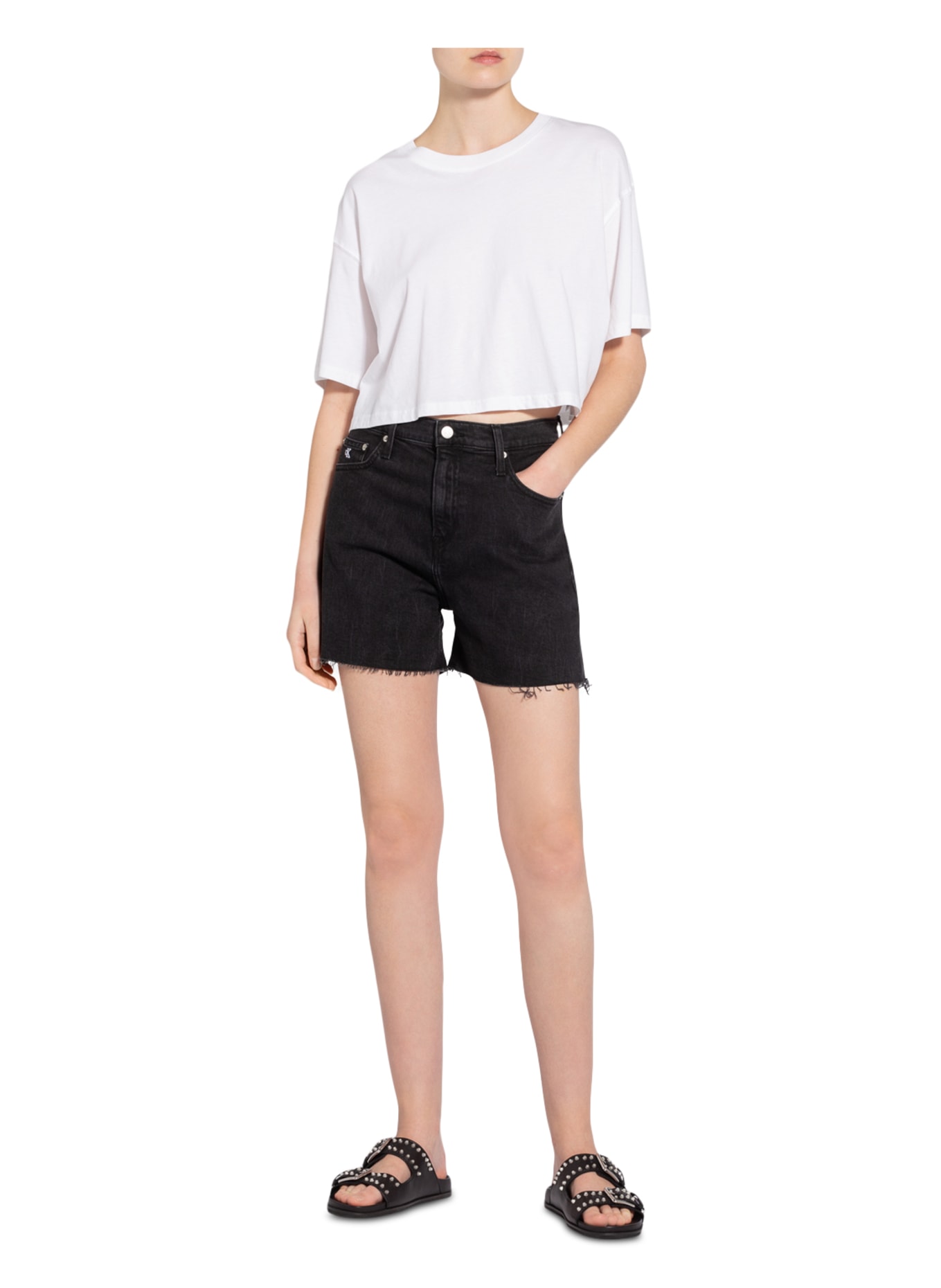 Calvin Klein Jeans Jeans-Shorts , Farbe: 1BY DENIM BLACK (Bild 2)