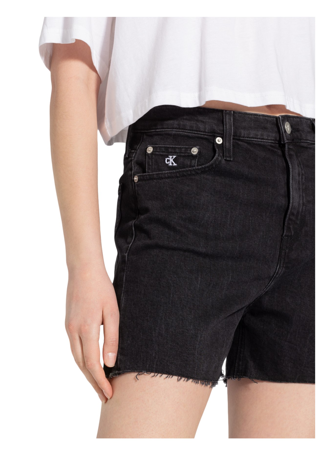 Calvin Klein Jeans Jeans-Shorts , Farbe: 1BY DENIM BLACK (Bild 5)