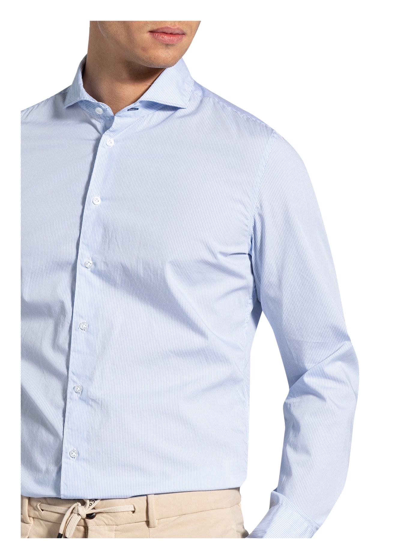 fakts Shirt LUCA slim fit, Color: LIGHT BLUE/ WHITE (Image 4)