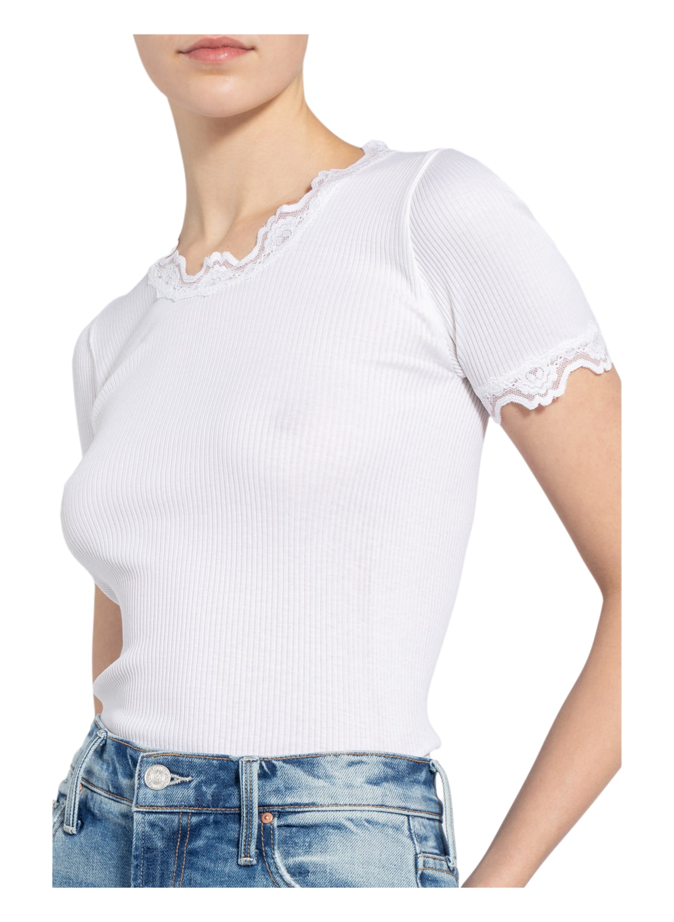 rosemunde T-Shirt BABETTE aus Seide, Farbe: WEISS (Bild 4)