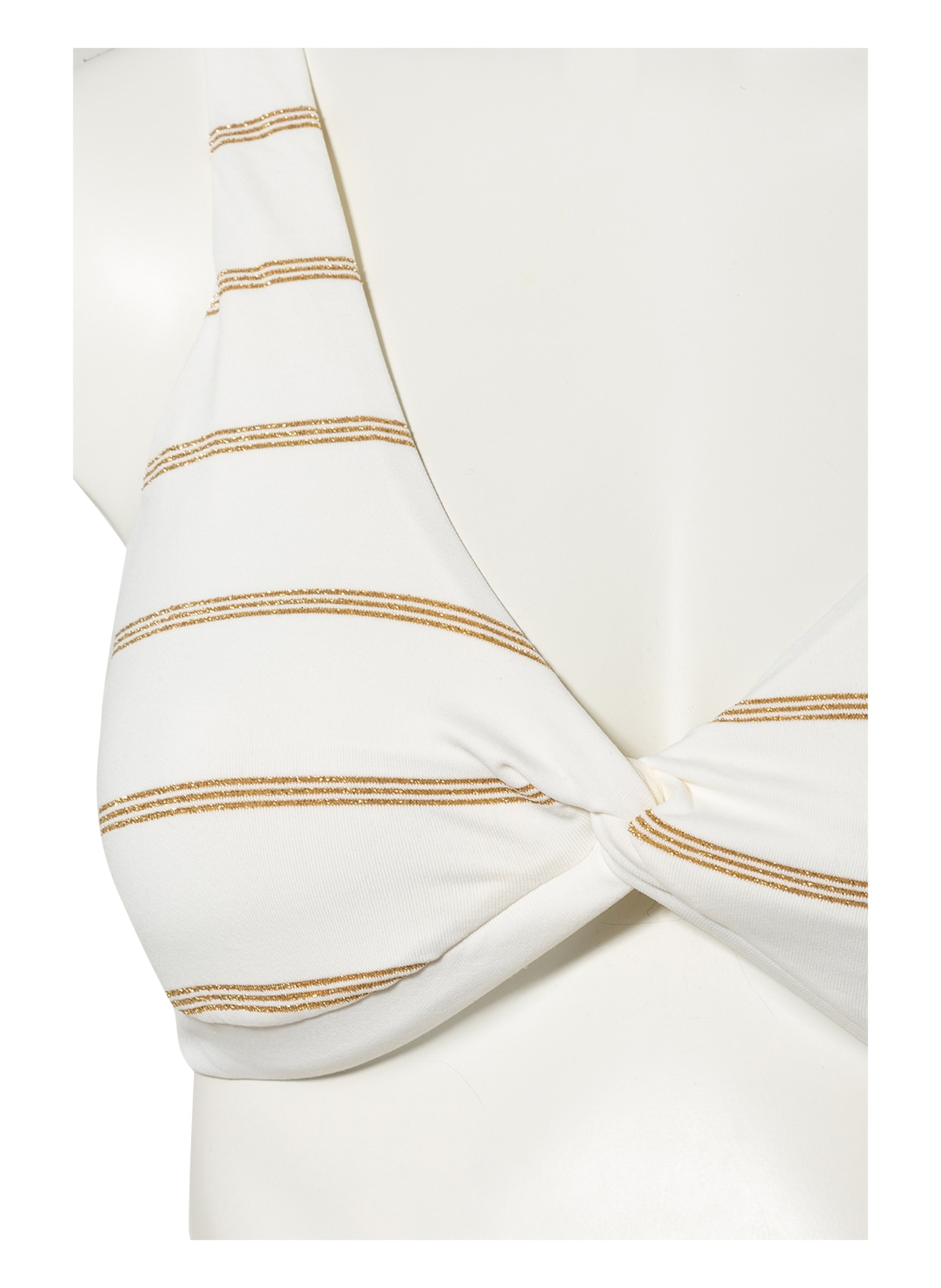 PILYQ Bralette-Bikini-Top GOLDEN STRIPE, Farbe: ECRU/ GOLD (Bild 4)
