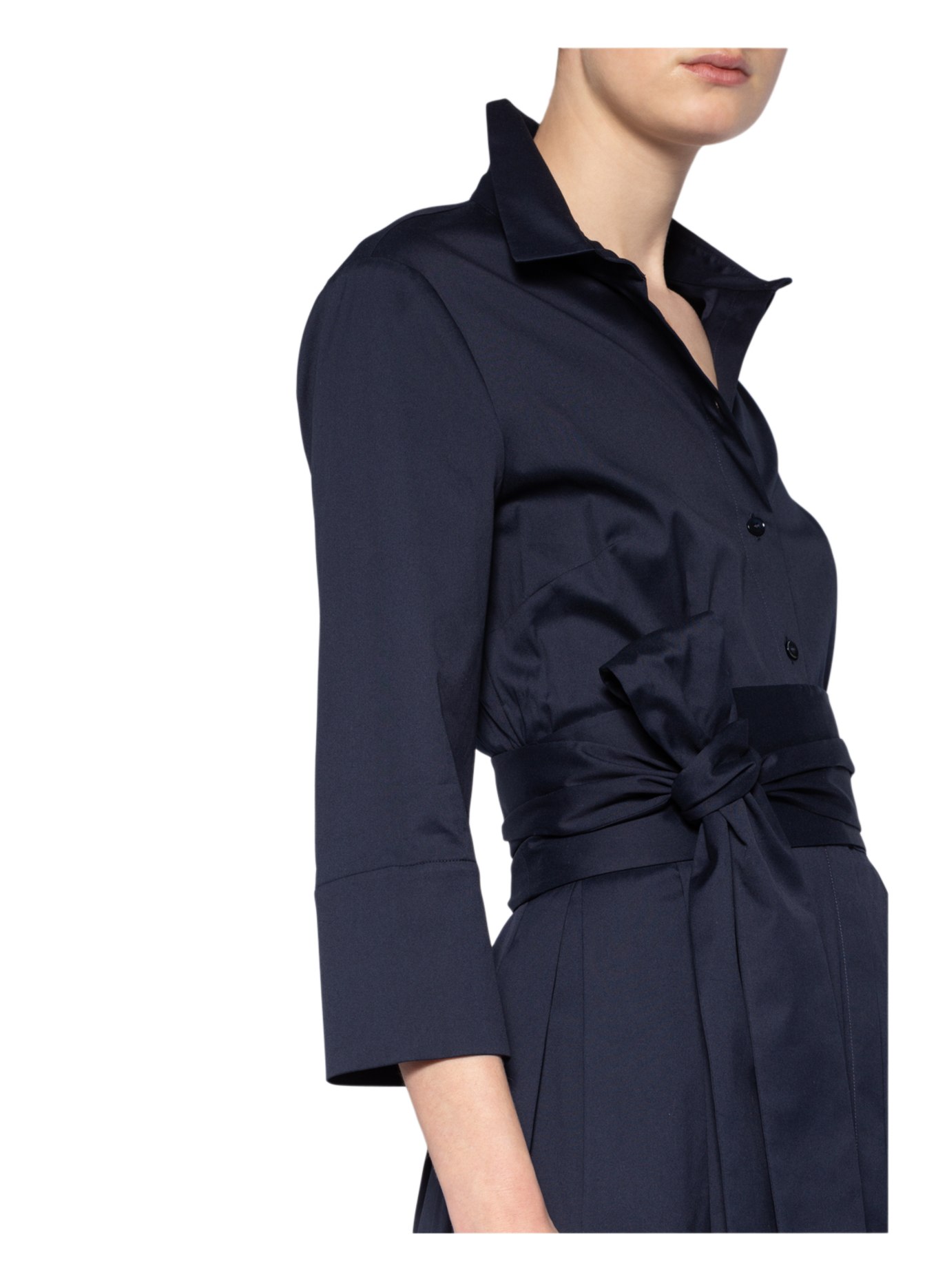 windsor. Shirt dress with 3/4 sleeves, Color: DARK BLUE (Image 4)