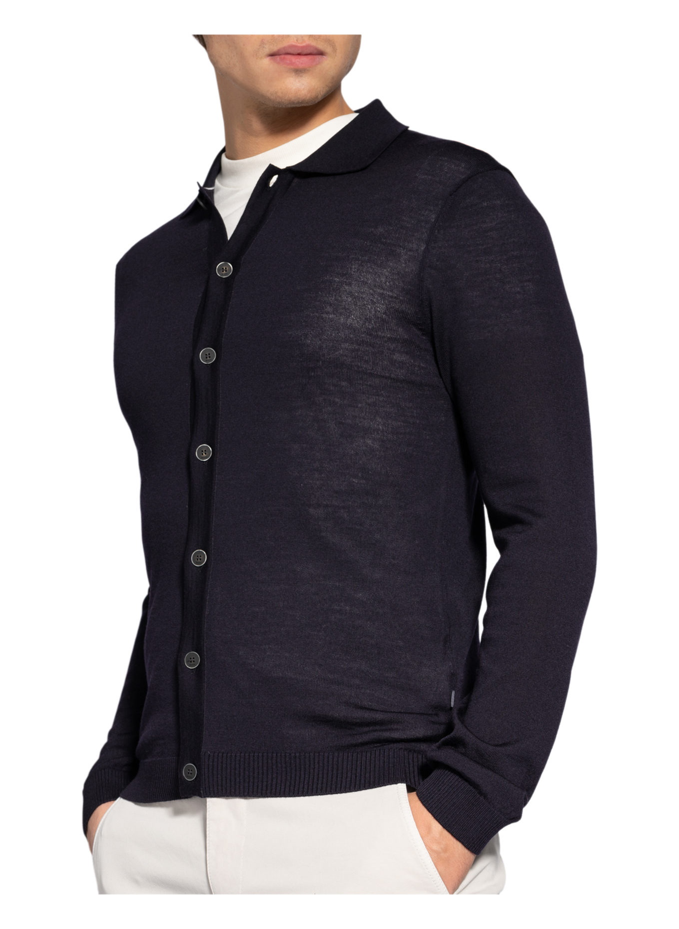 MAERZ MUENCHEN Strickjacke : DUNKELBLAU