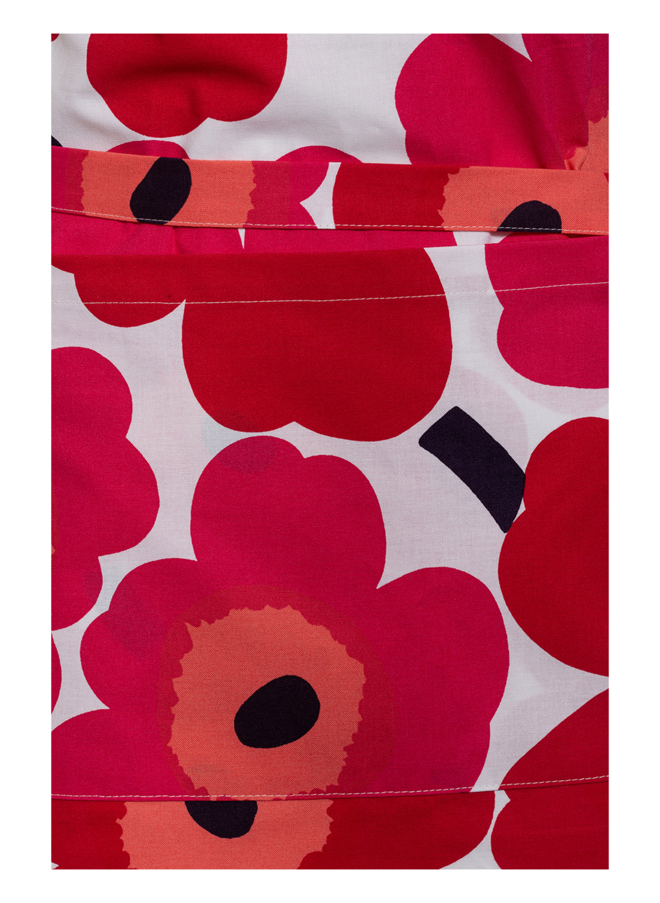 marimekko Apron PIENI UNIKKO: CREAM / DARK RED / PINK