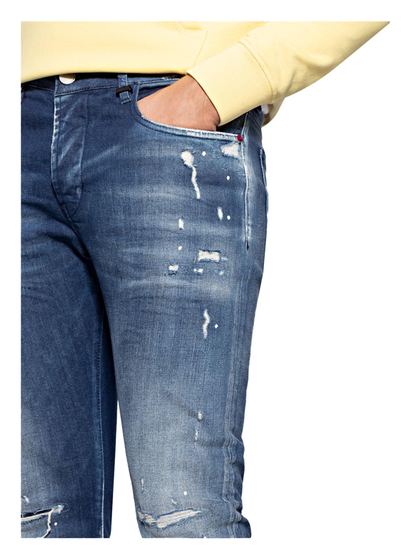 ELIAS RUMELIS Destroyed Jeans ERNOEL Comfort Fit, Farbe: 527 Aquamarine Blue (Bild 5)