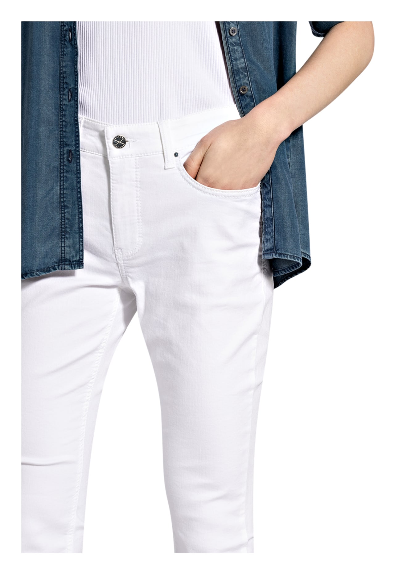MAC Skinny Jeans DREAM, Farbe: WHITE DENIM (Bild 5)
