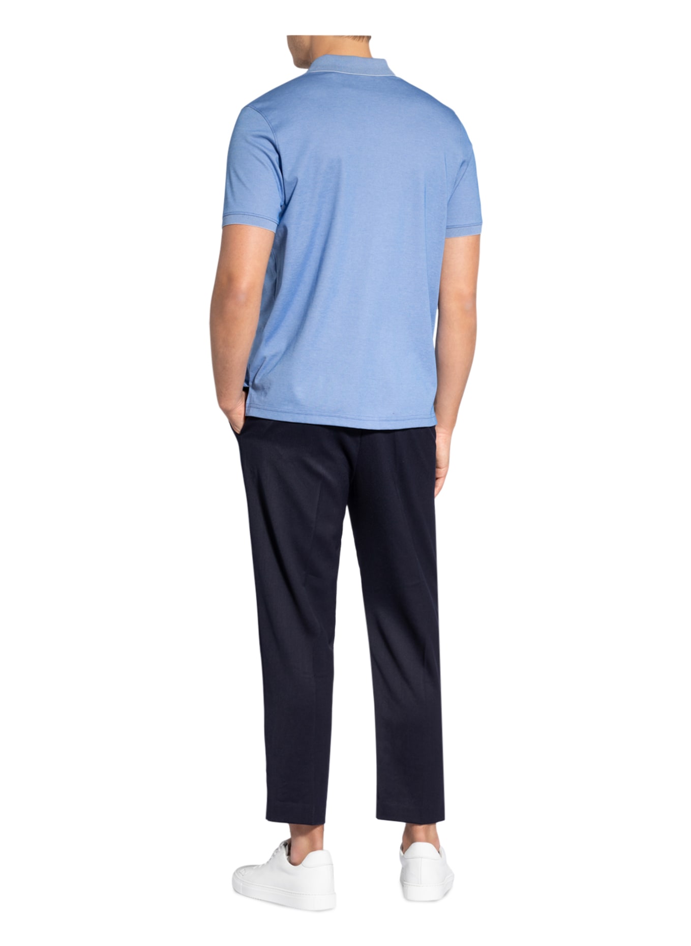 RAGMAN Piqué-Poloshirt: HELLBLAU