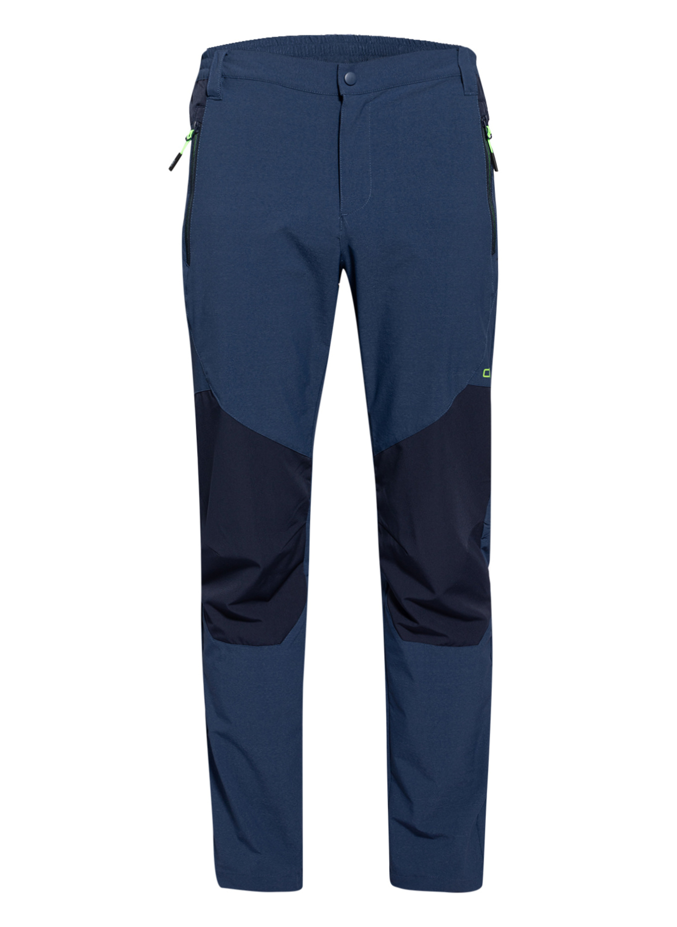 CMP Outdoor trousers with UV protection 40: DARK BLUE / BLUE / NEON GREEN