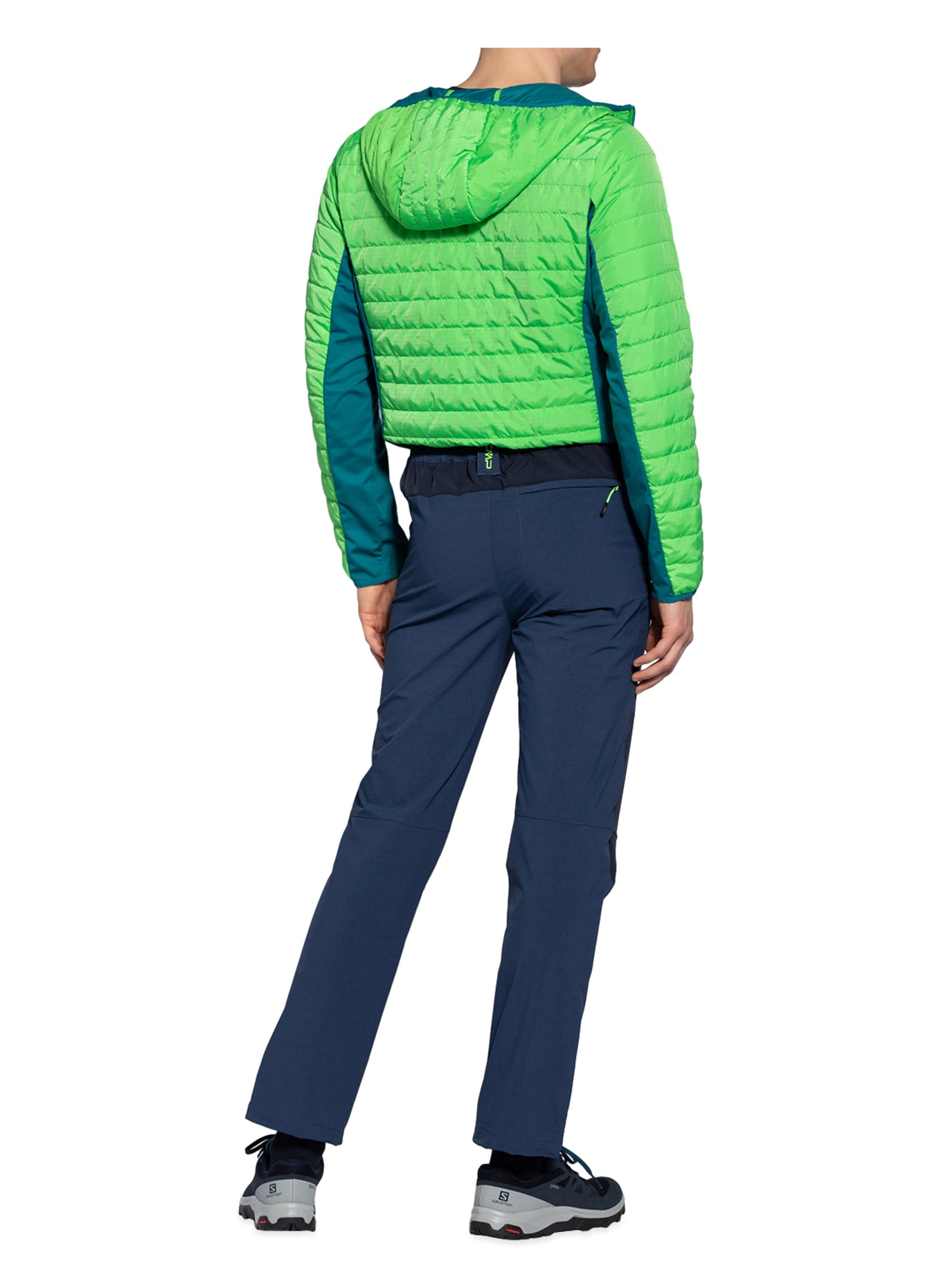 CMP Outdoor trousers with UV protection 40: DARK BLUE / BLUE / NEON GREEN