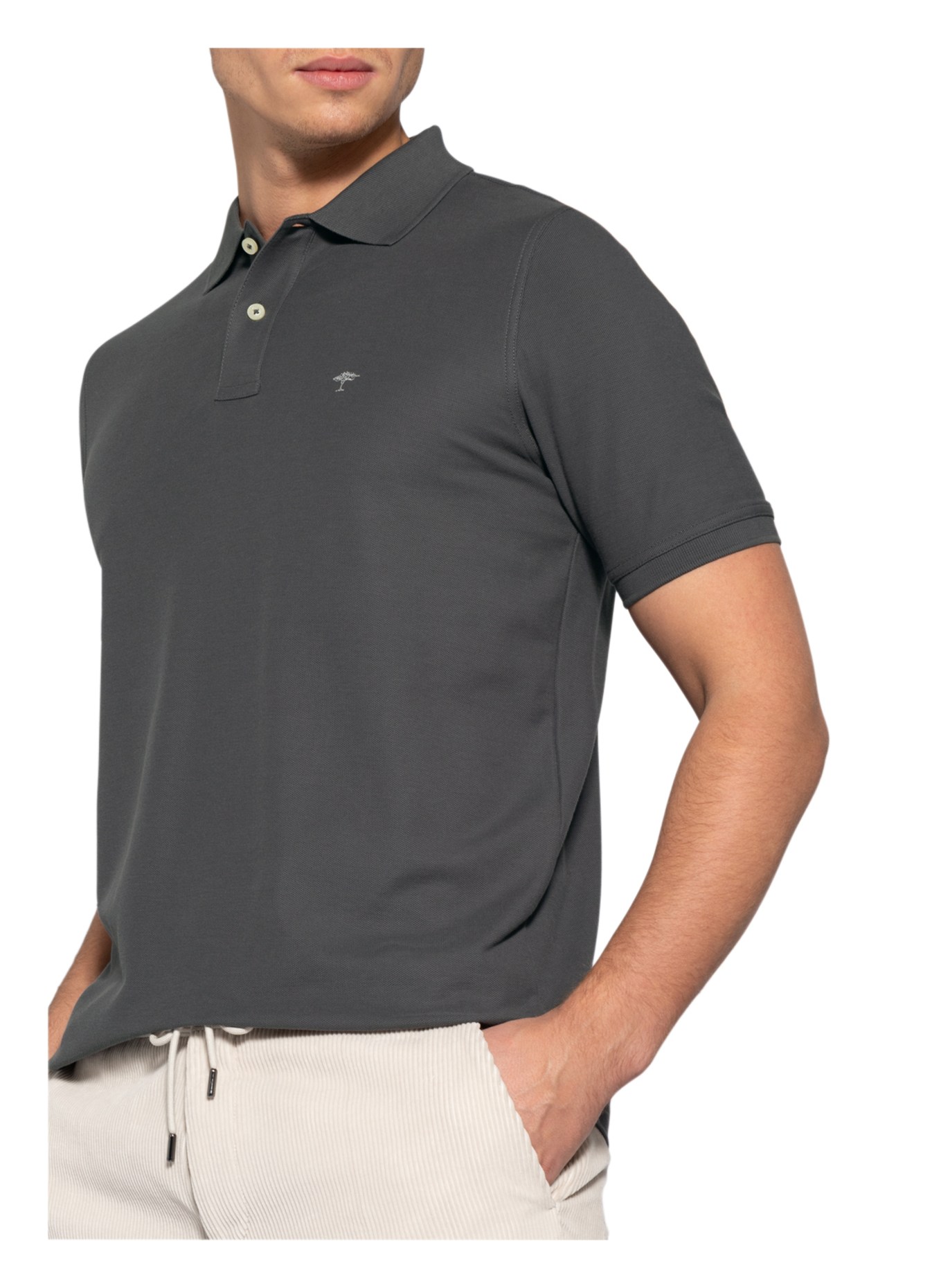 FYNCH-HATTON Piqué-Poloshirt, Farbe: GRAU (Bild 4)