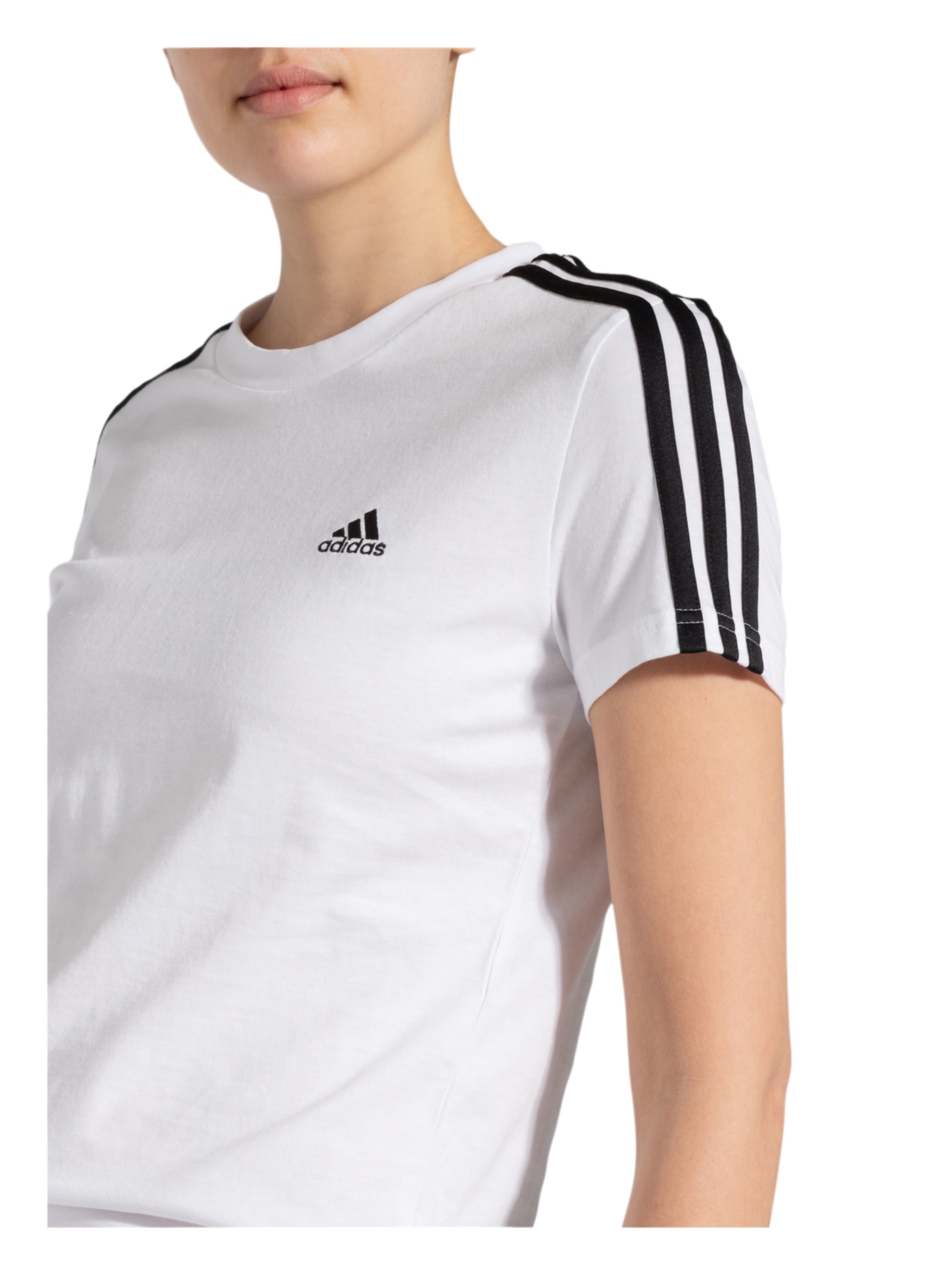 adidas T-shirt LOUNGEWEAR ESSENTIALS, Color: WHITE/ BLACK (Image 4)