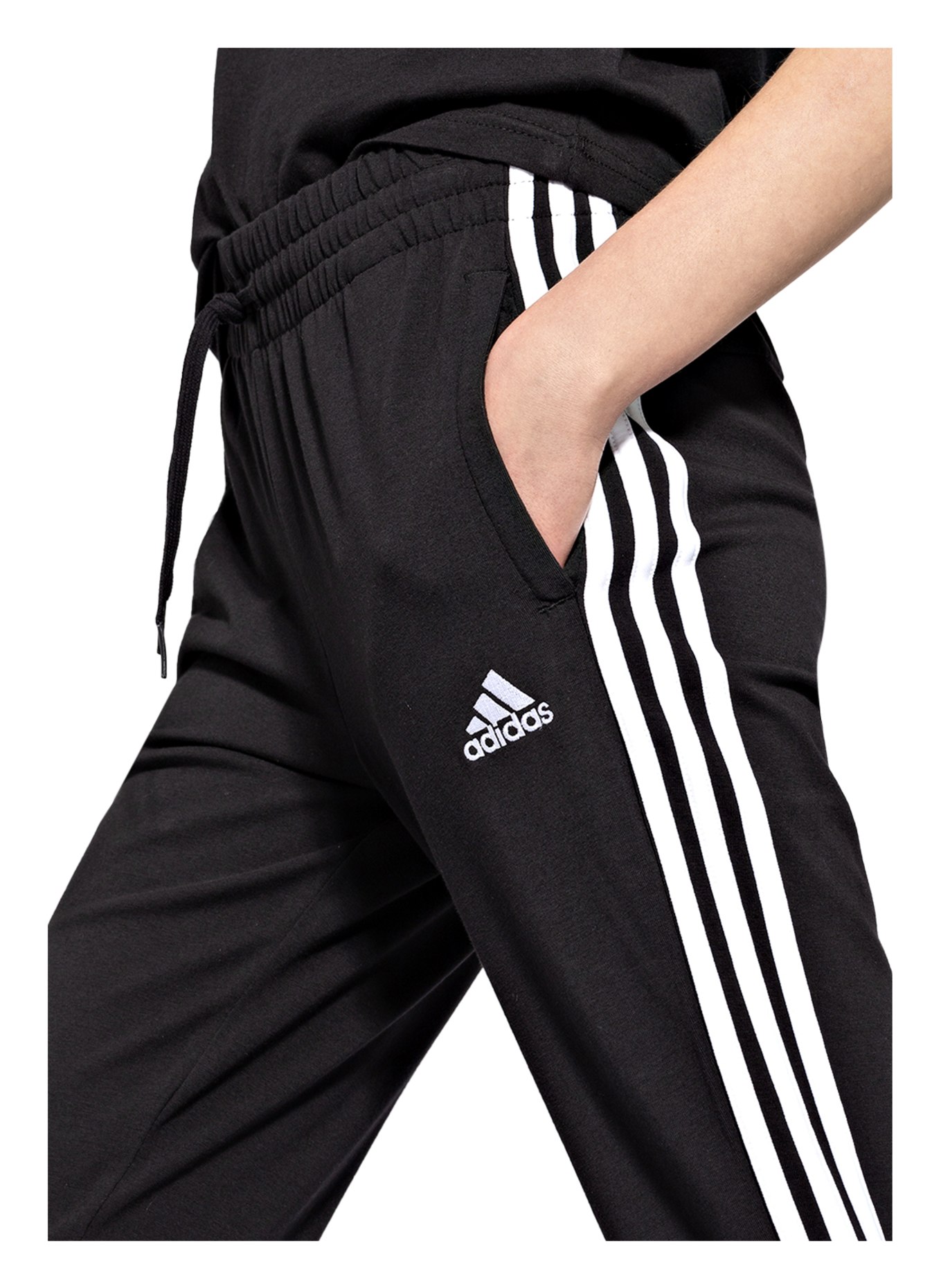 adidas Training pants ESSENTIALS, Color: BLACK/ WHITE (Image 5)