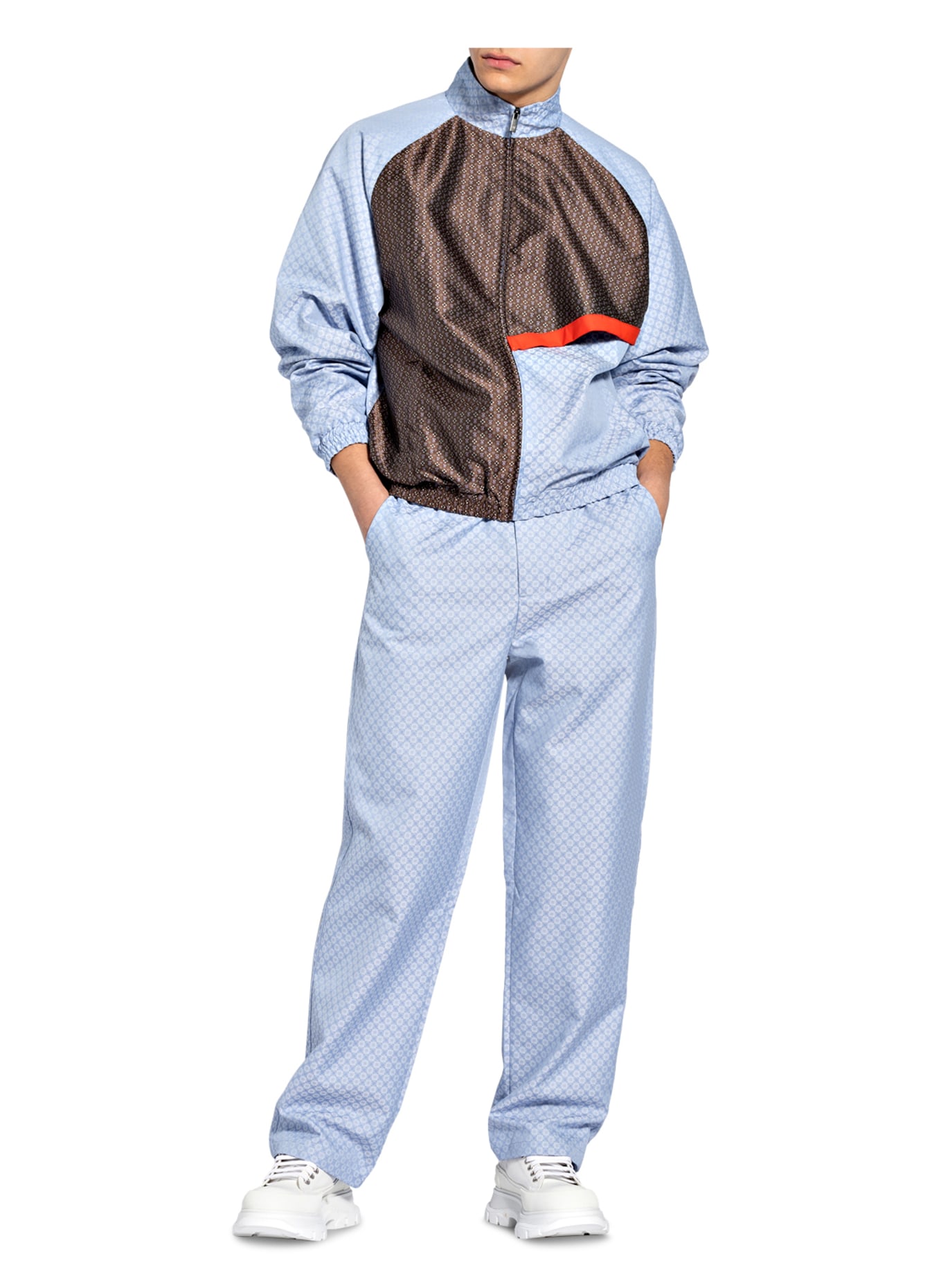 DAILY PAPER Jacquard trousers KASIM , Color: LIGHT BLUE (Image 2)