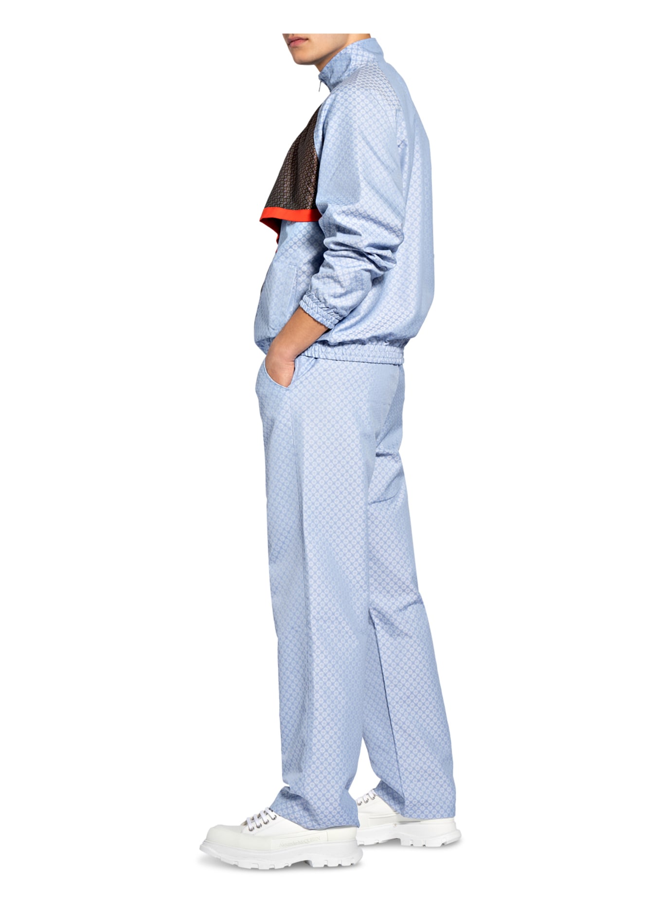 DAILY PAPER Jacquard trousers KASIM , Color: LIGHT BLUE (Image 4)