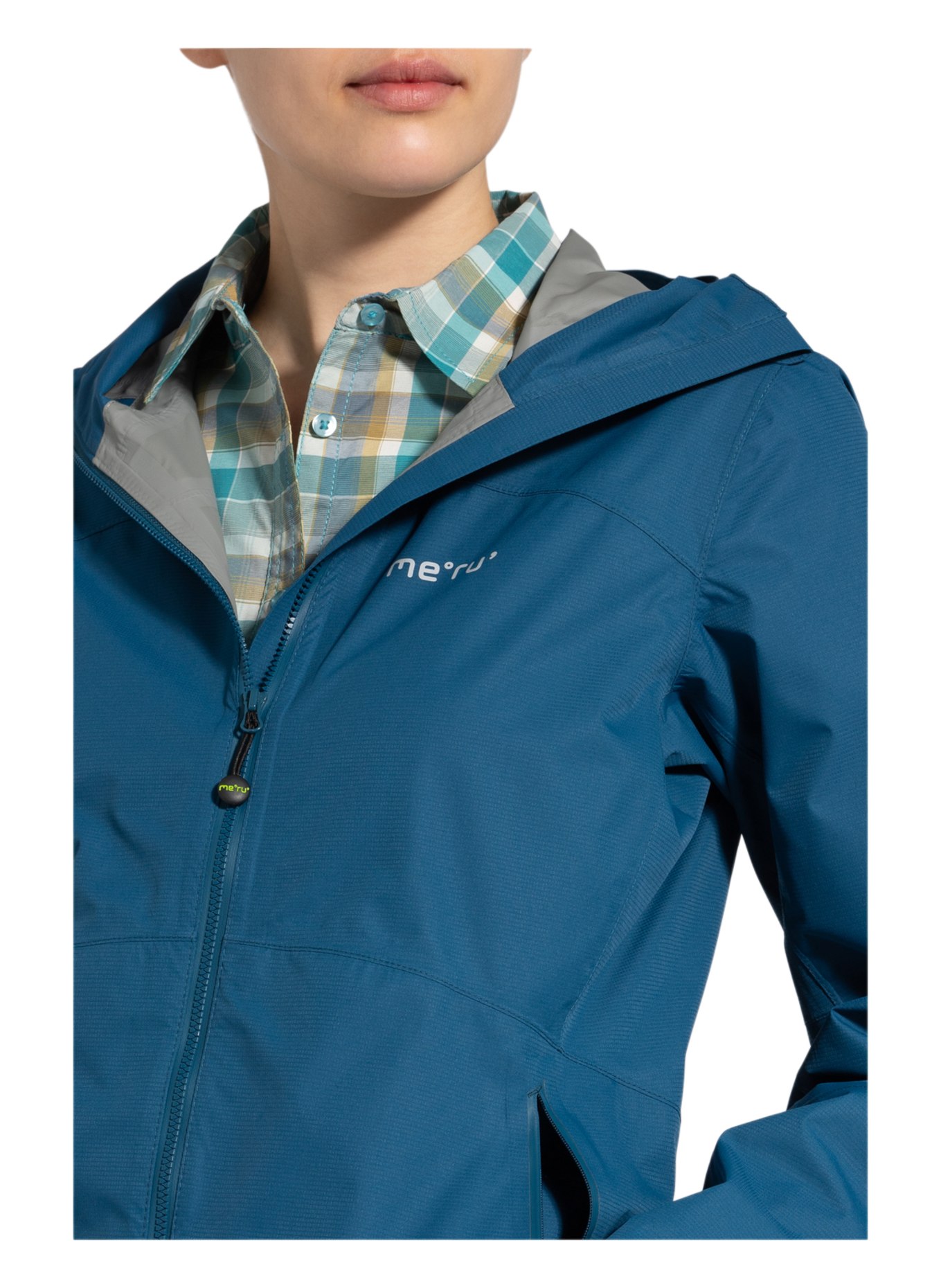 me°ru' Outdoor jacket KAKANUI, Color: TEAL (Image 5)