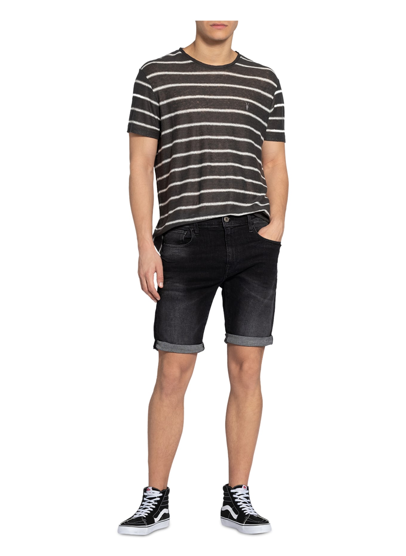 G-Star RAW Denim shorts 3301 slim fit, Color: 9887 Medium Aged Grey (Image 2)