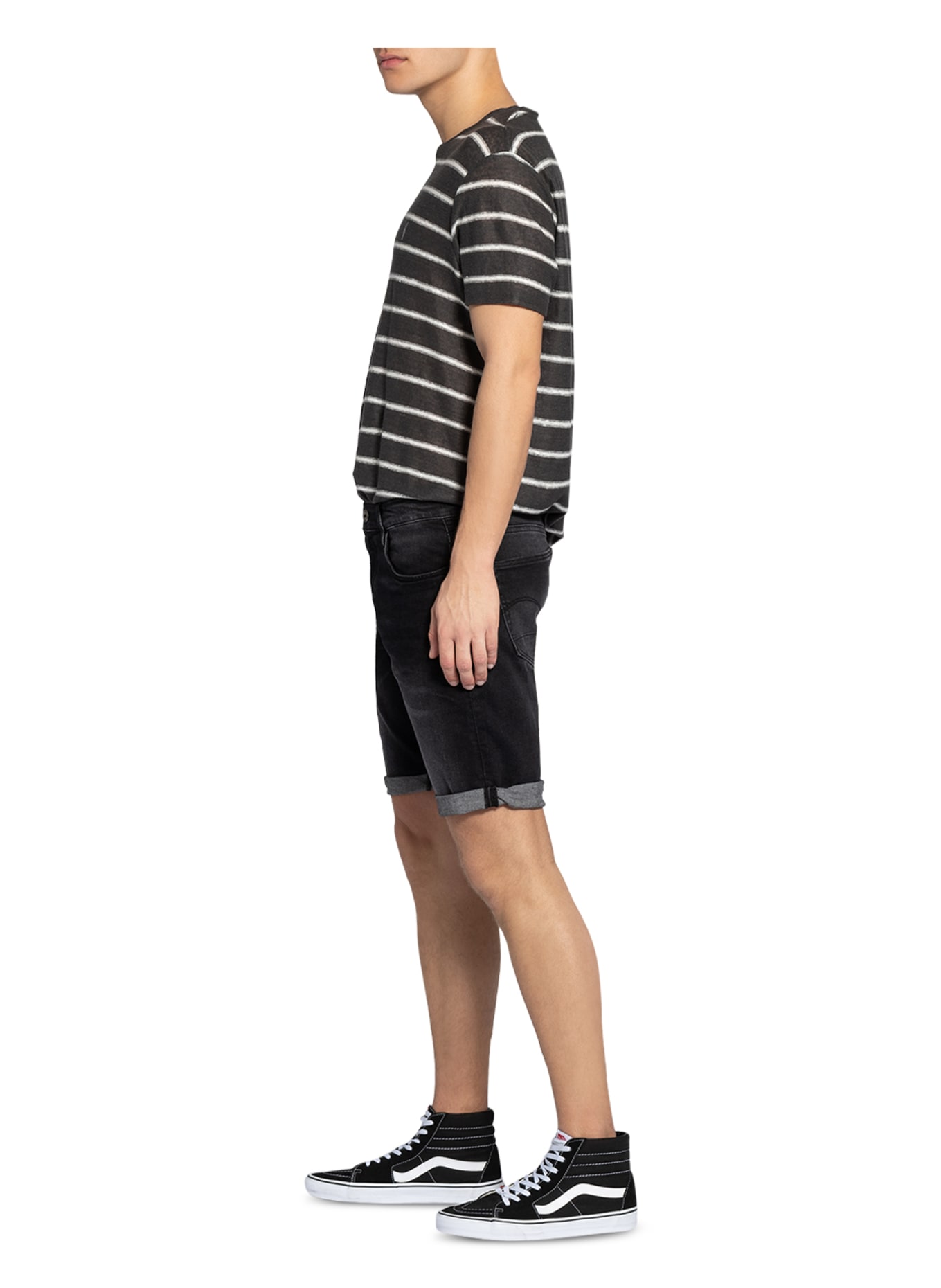 G-Star RAW Denim shorts 3301 slim fit, Color: 9887 Medium Aged Grey (Image 4)