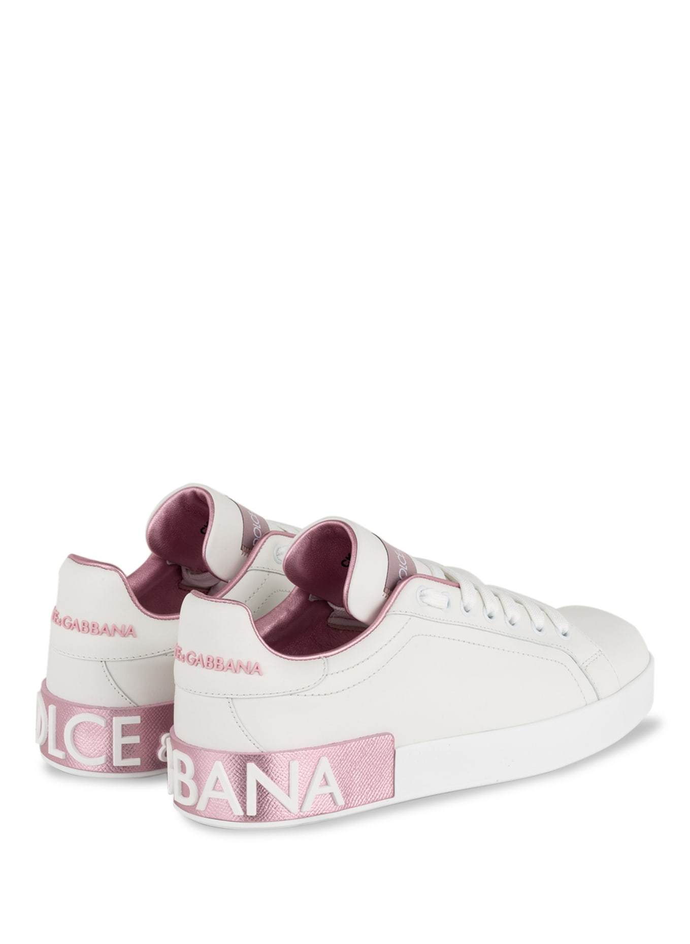 DOLCE & GABBANA Sneakers PORTOFINO, Color: WHITE/ LIGHT PURPLE (Image 2)