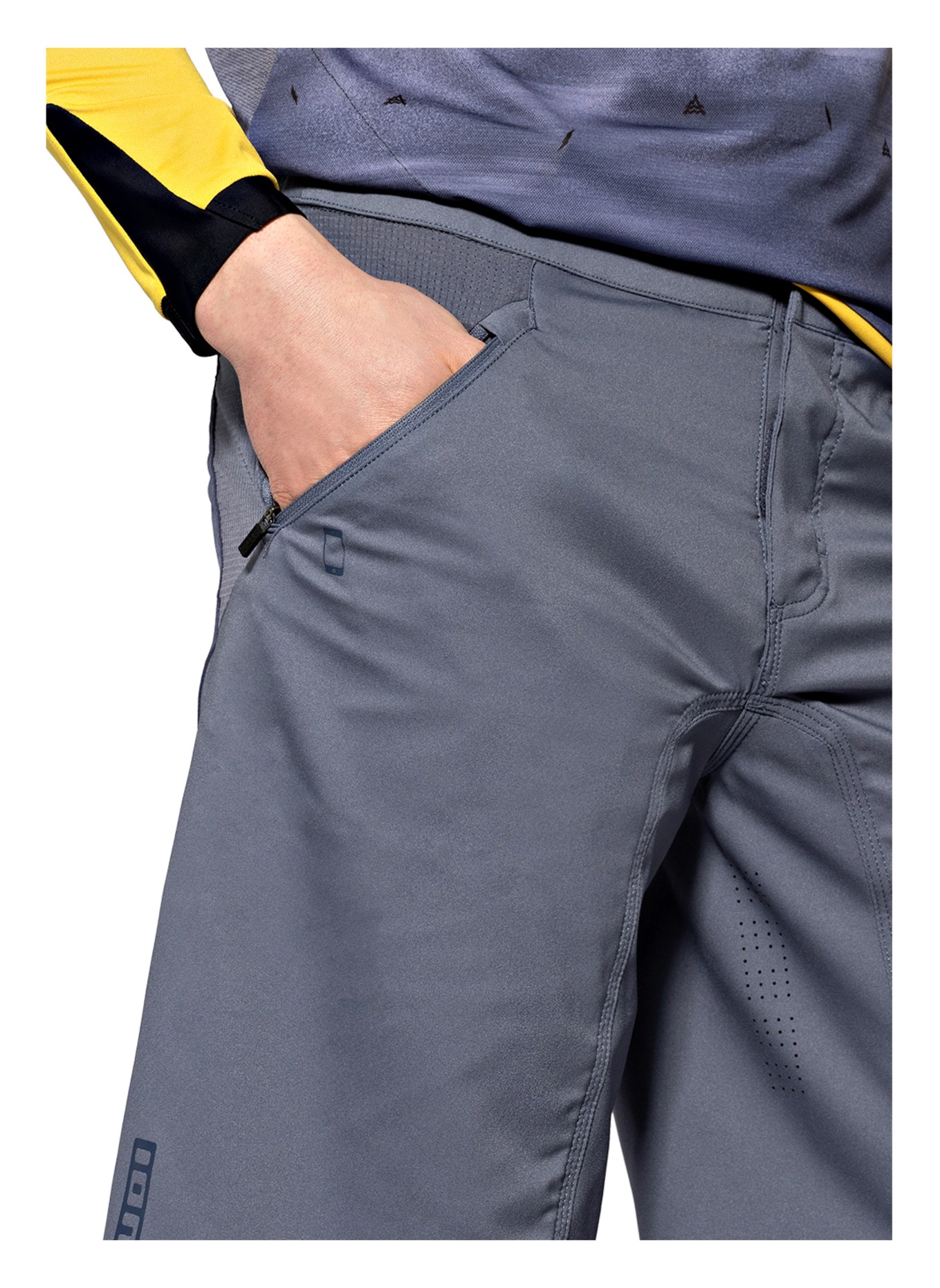ION BIKE Cycling shorts TRAZE X without padded insert, Color: BLUE/ BLUE GRAY (Image 5)
