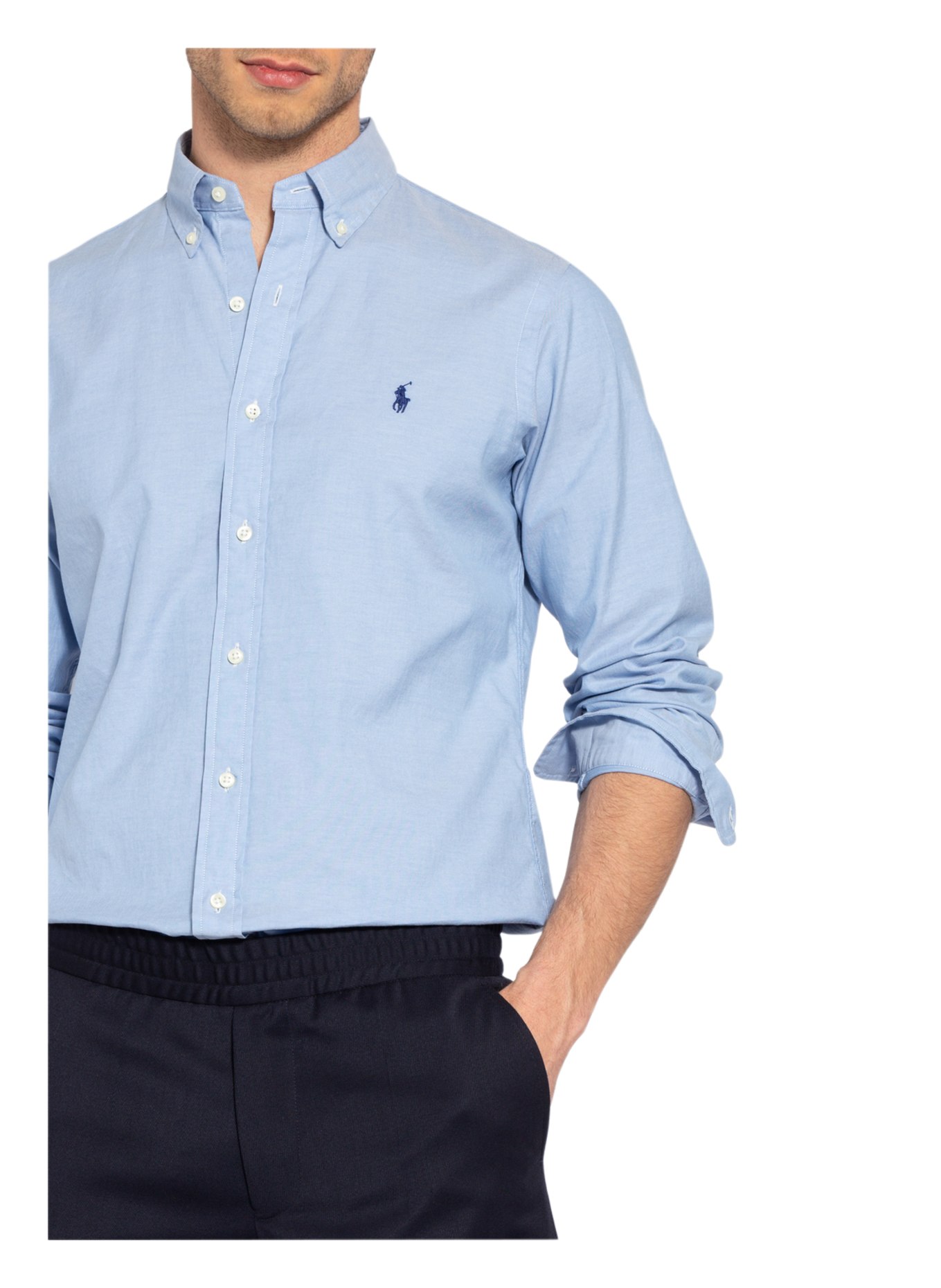 POLO RALPH LAUREN Shirt Custom Fit: LIGHT BLUE