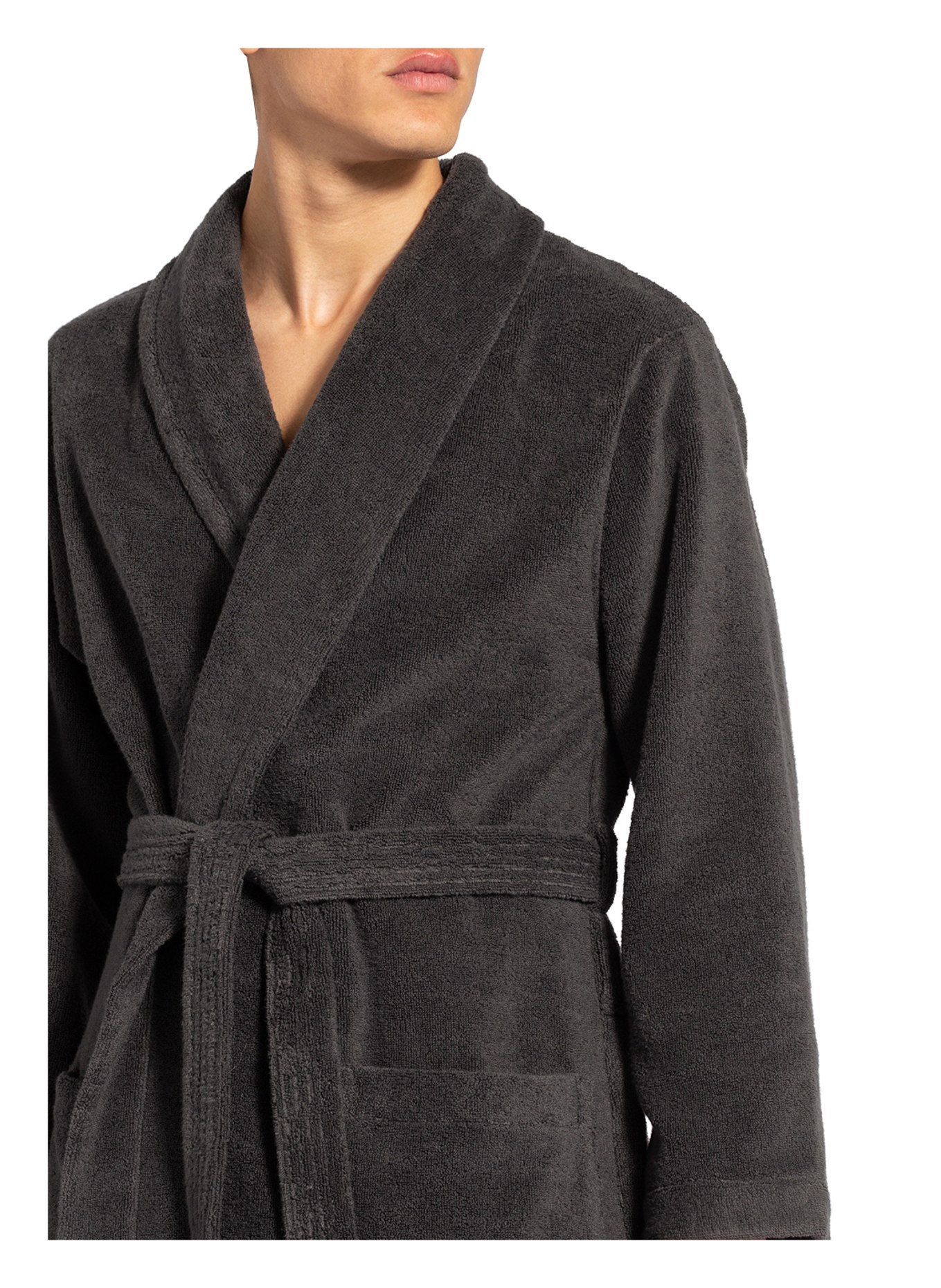 weseta switzerland Unisex bathrobe DREAMFLOR, Color: DARK GRAY (Image 4)